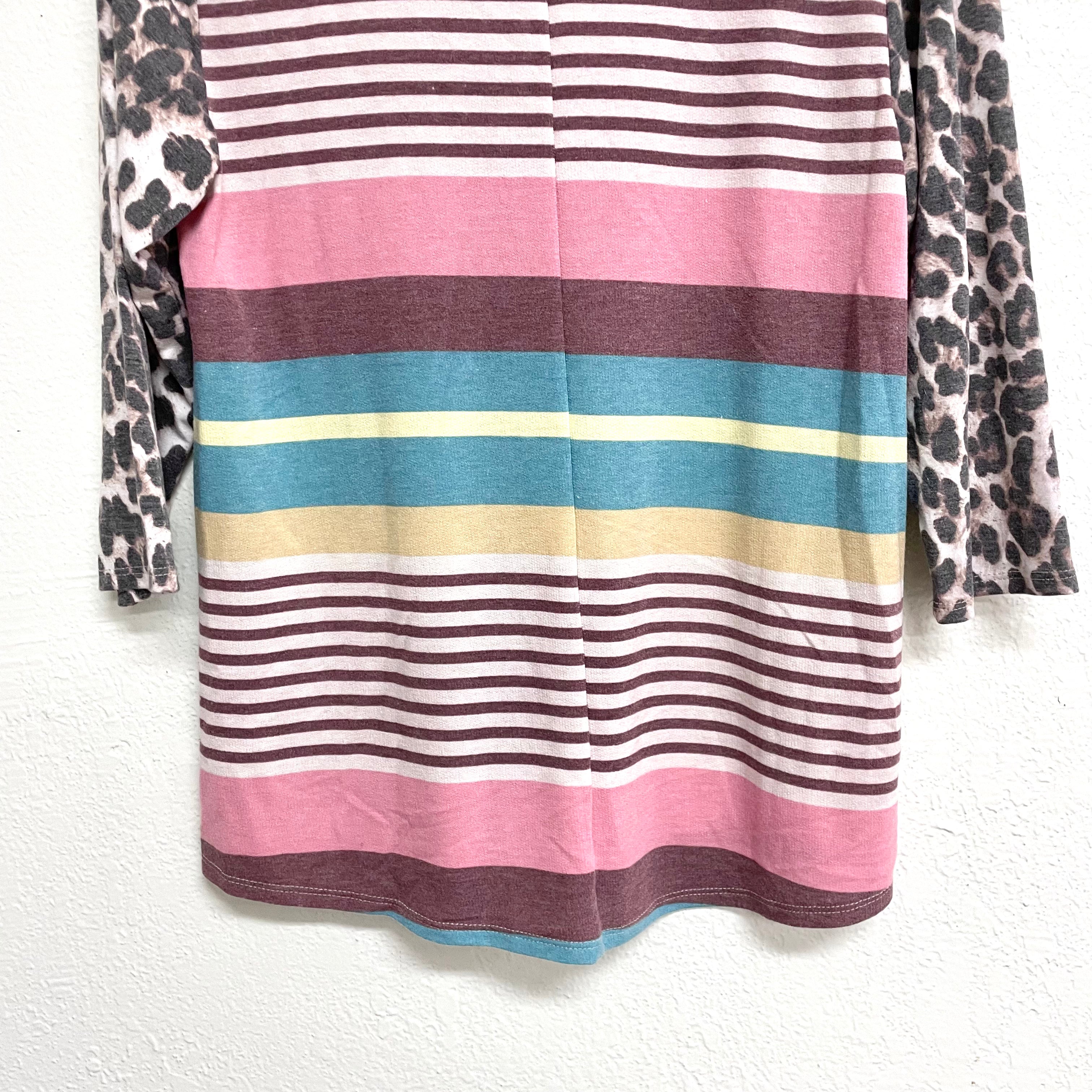 Striped Leopard Tee