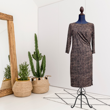 Ruched Side Faux Wrap Dress