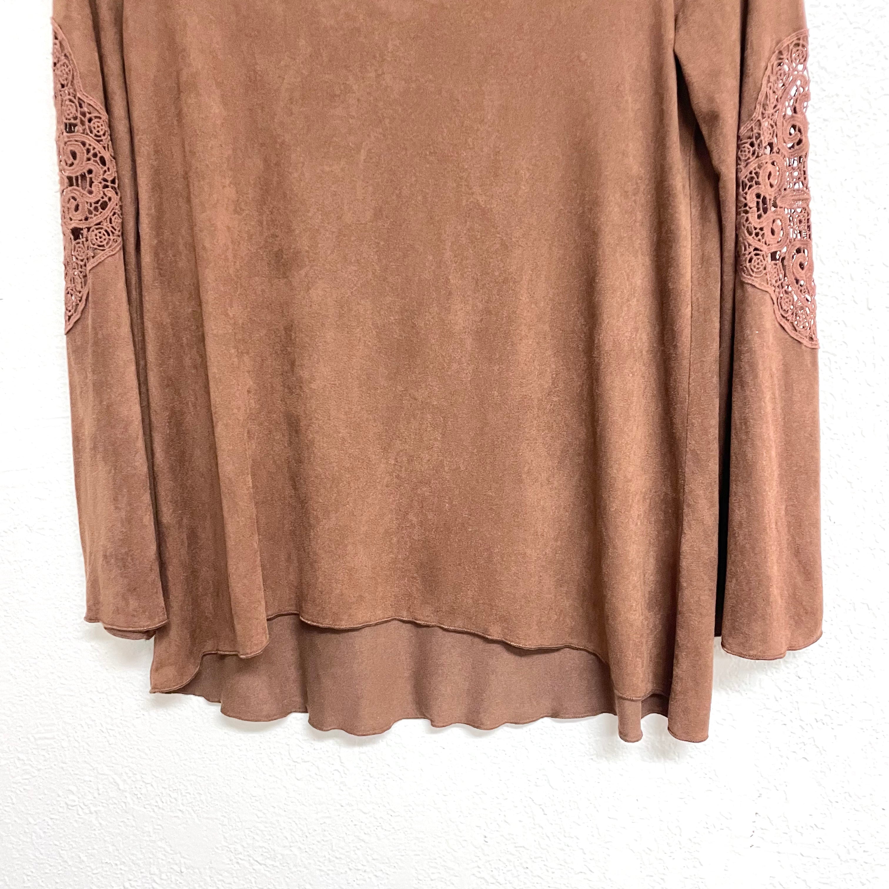 Faux Suede Blouse