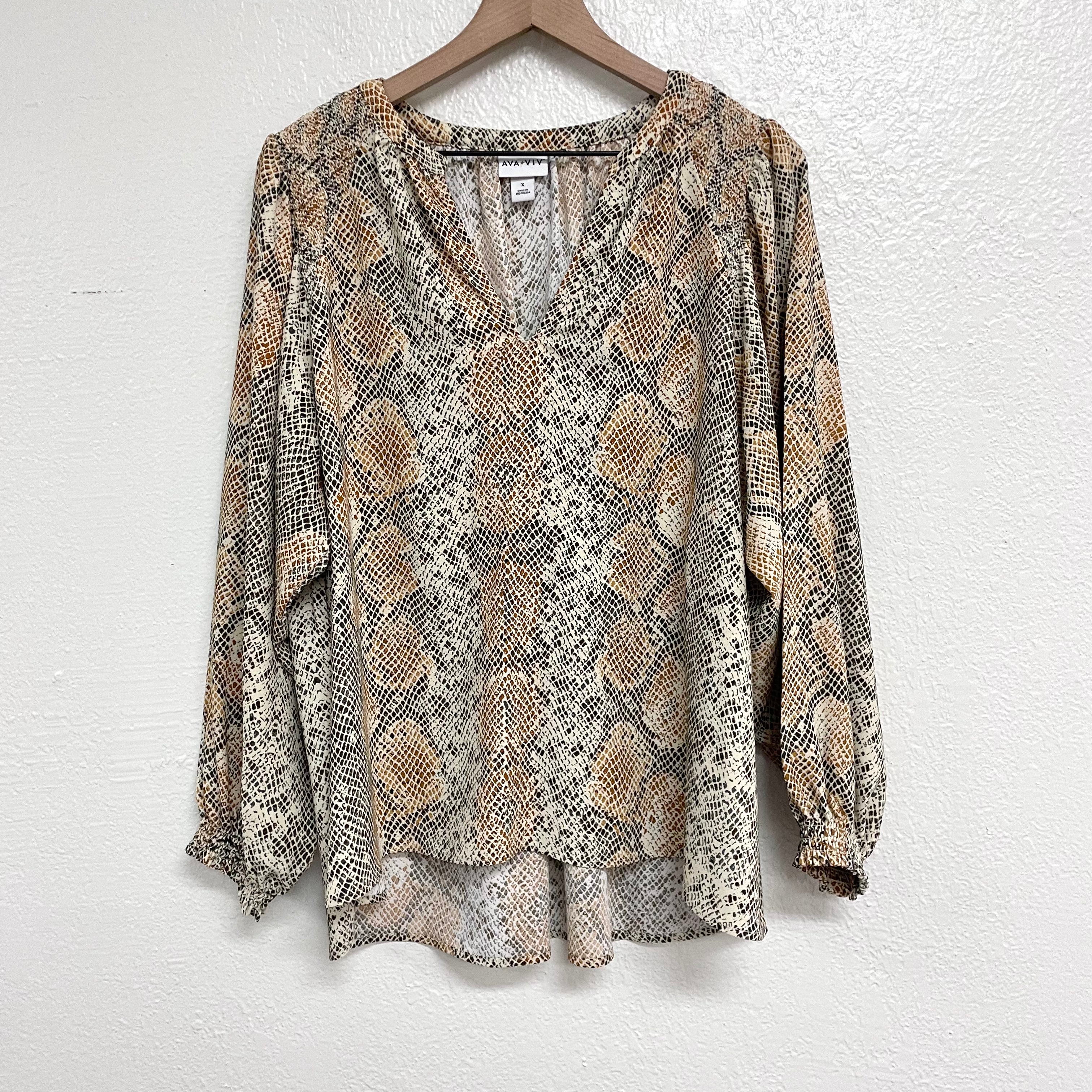 Snakeskin Print Blouse