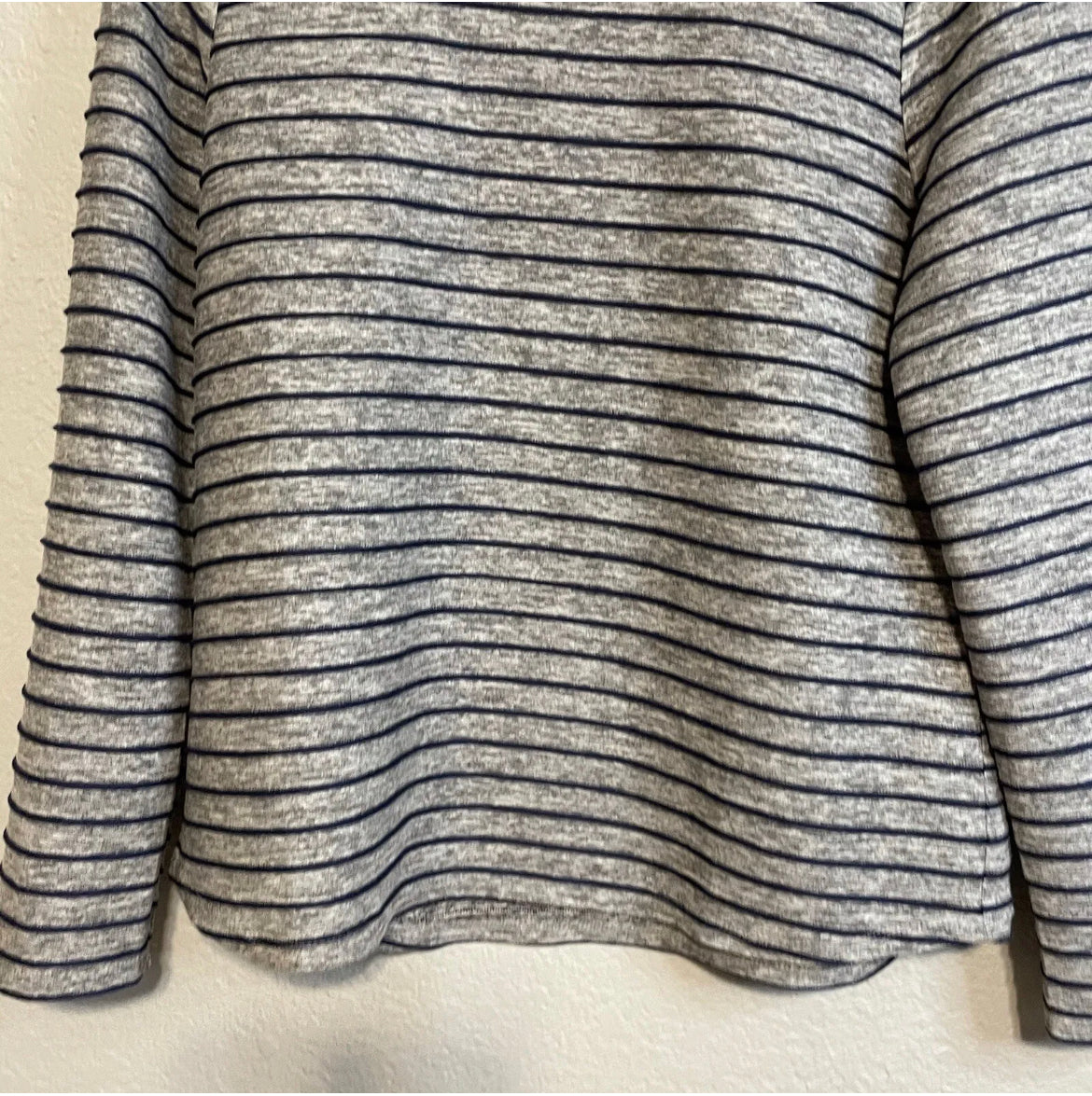 Raised Striped Long Sleeve Top