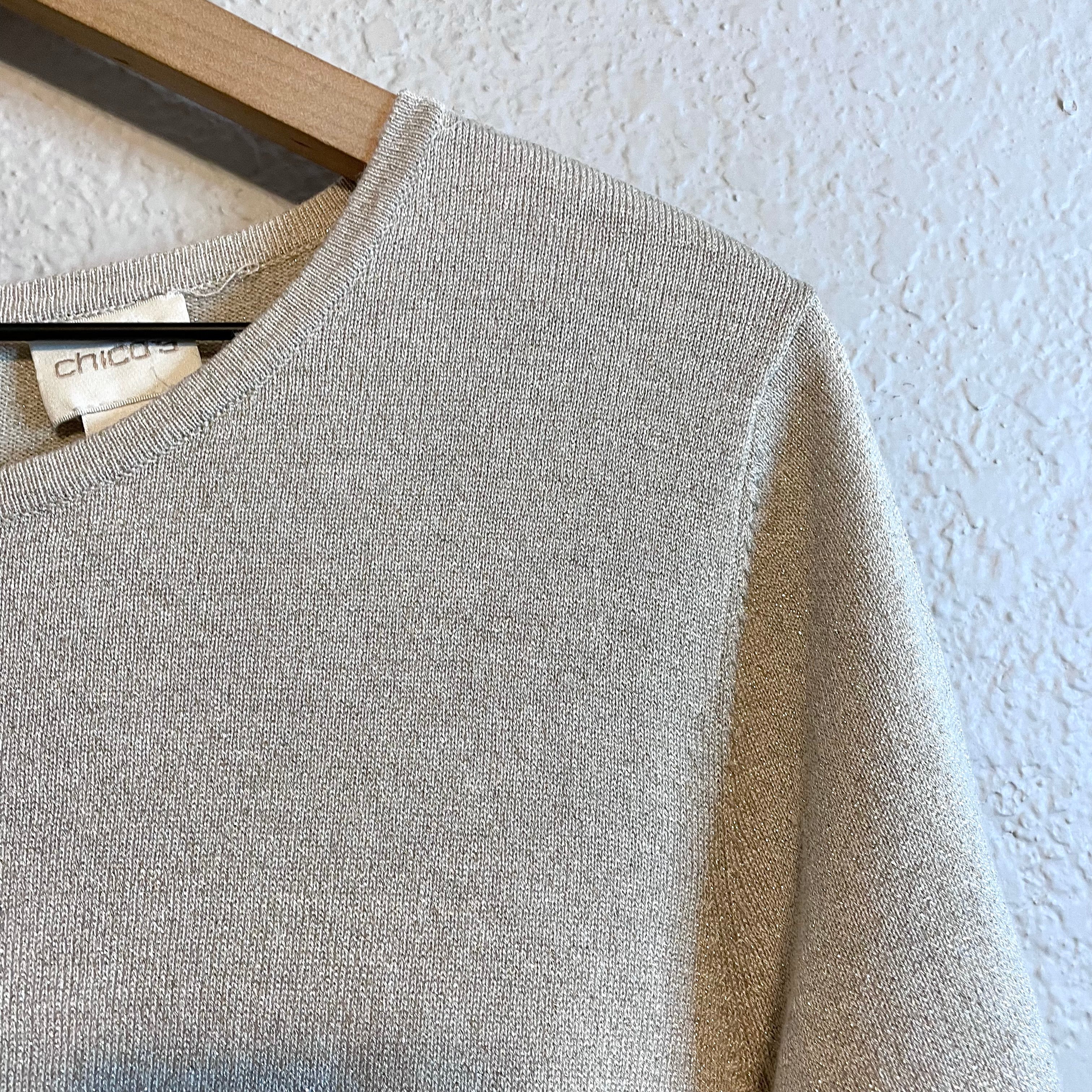 Metallic Beige Sweater