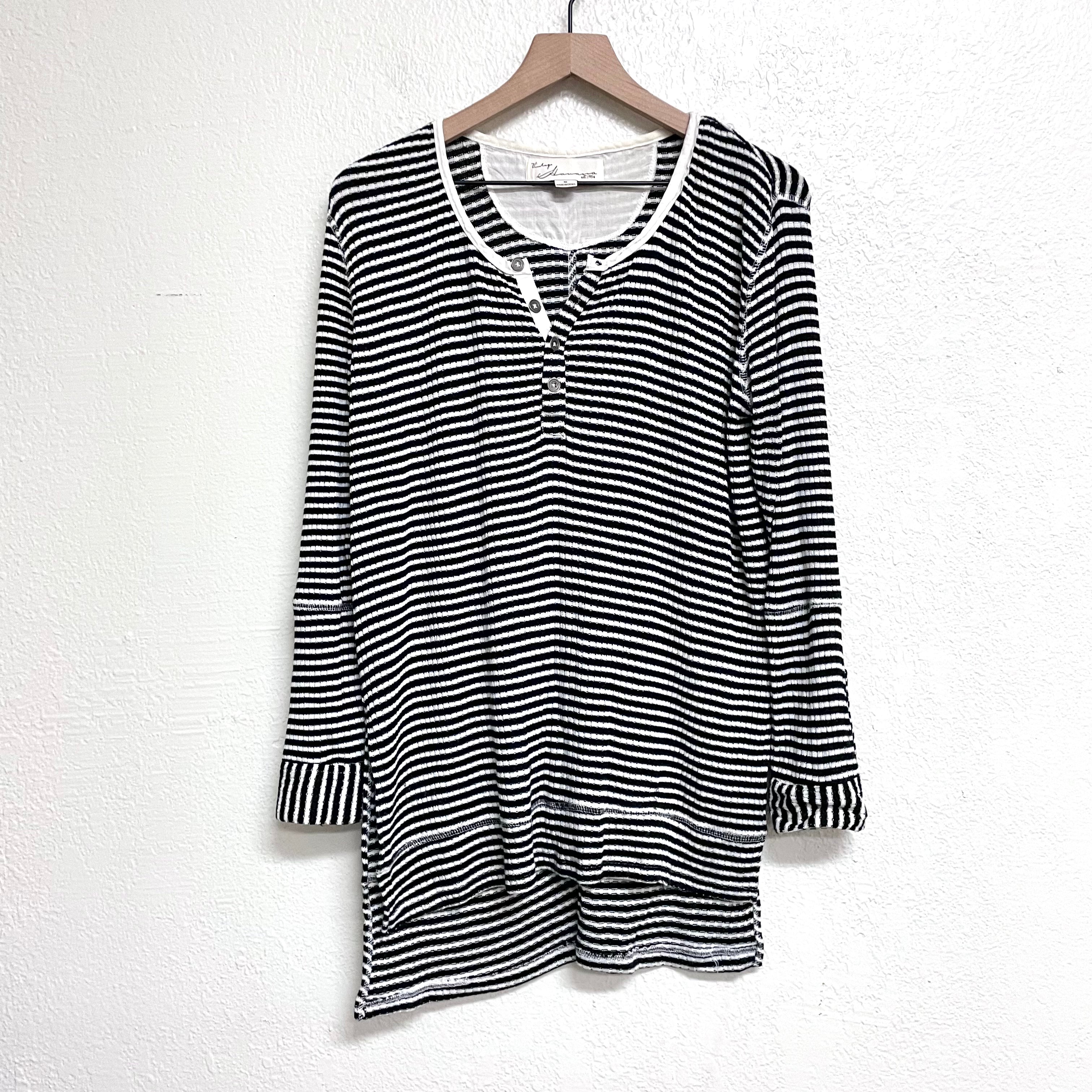 Striped Knit Henley