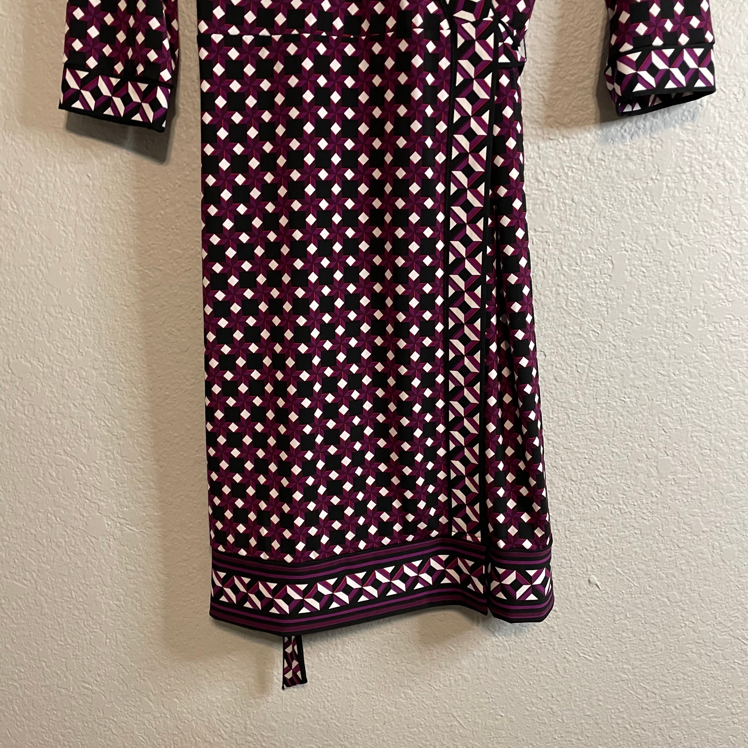 Geometric Wrap Dress