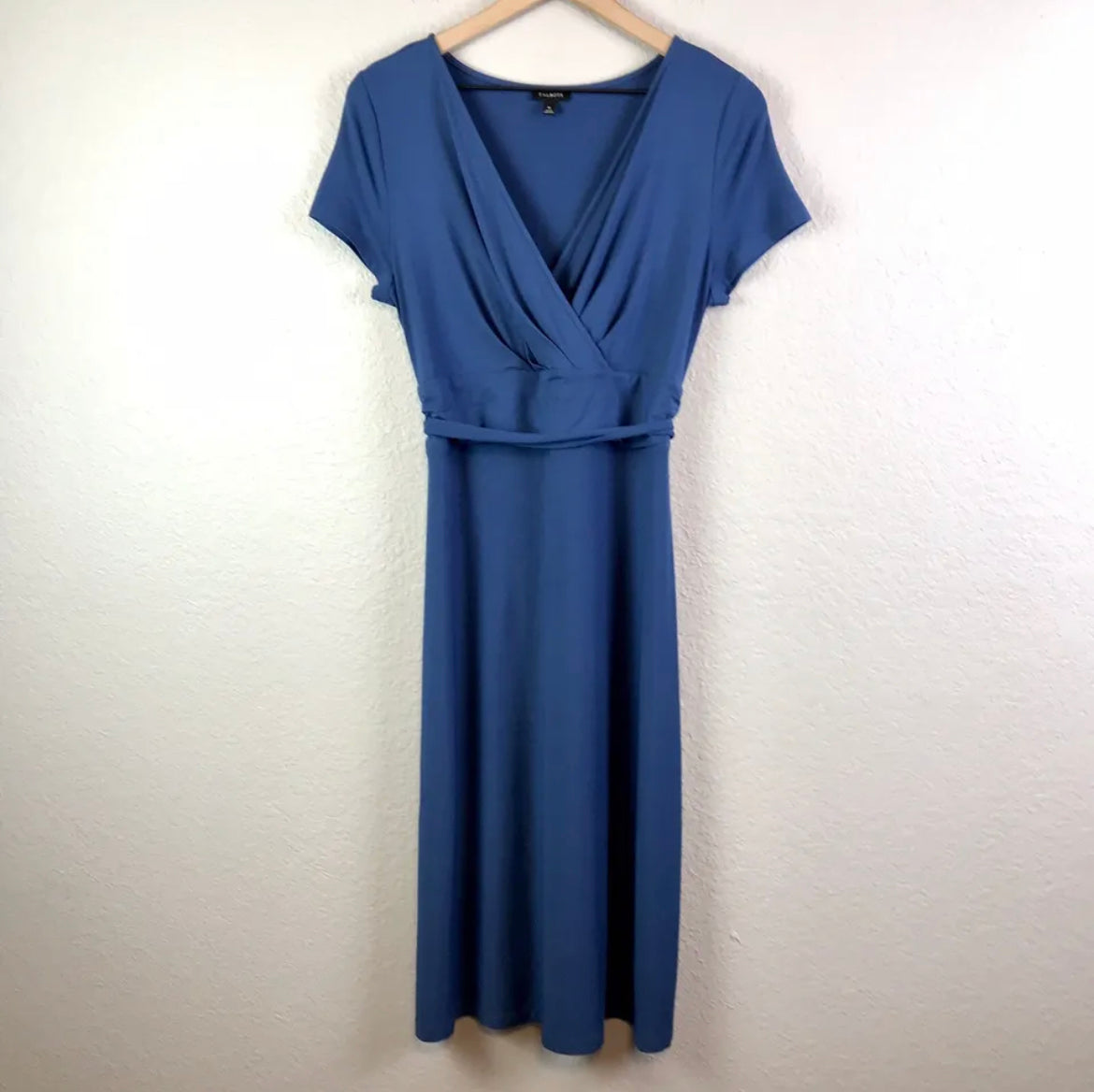 V-Neck Sash Jersey Knit Dress