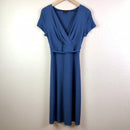 V-Neck Sash Jersey Knit Dress-2