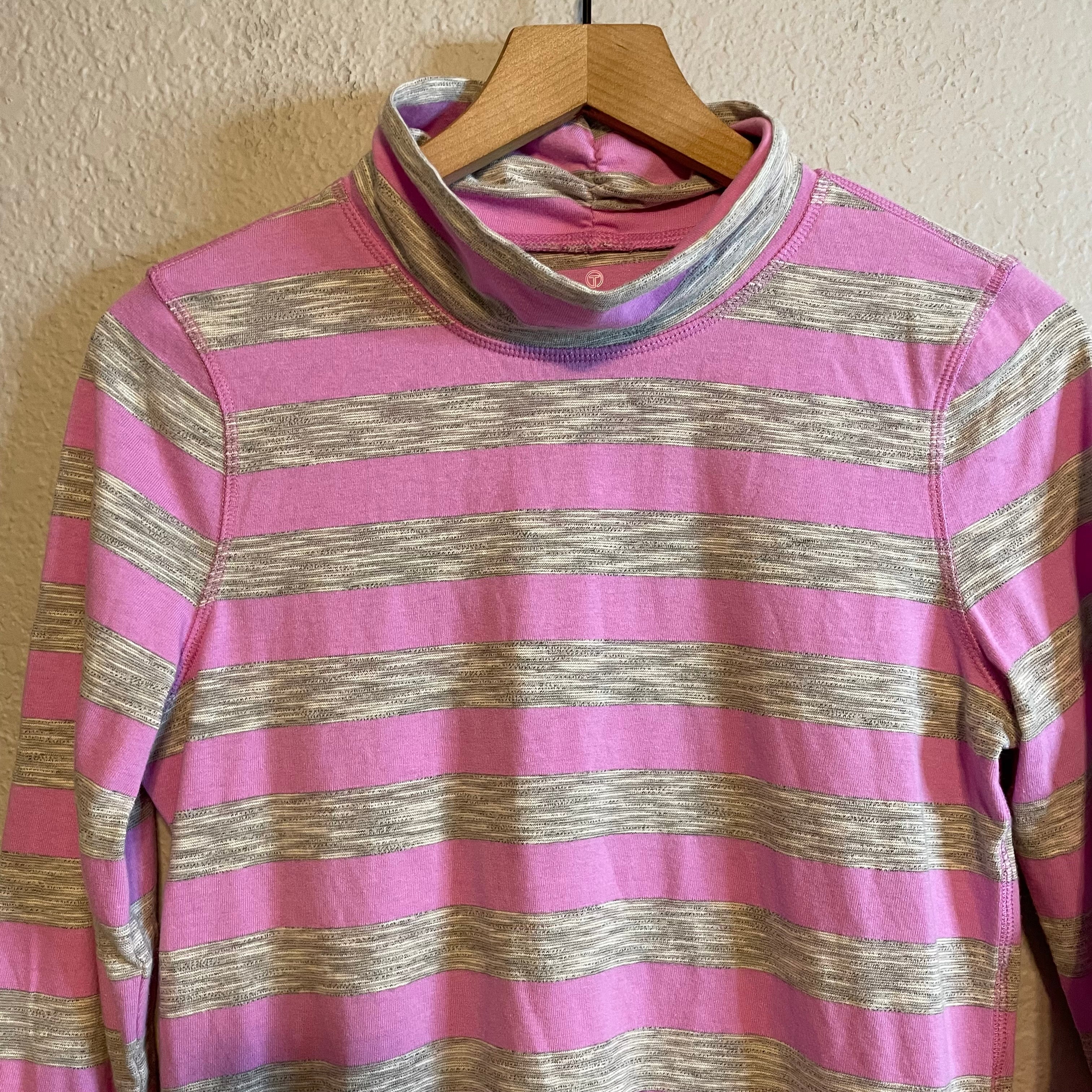 Striped Mock Neck Top