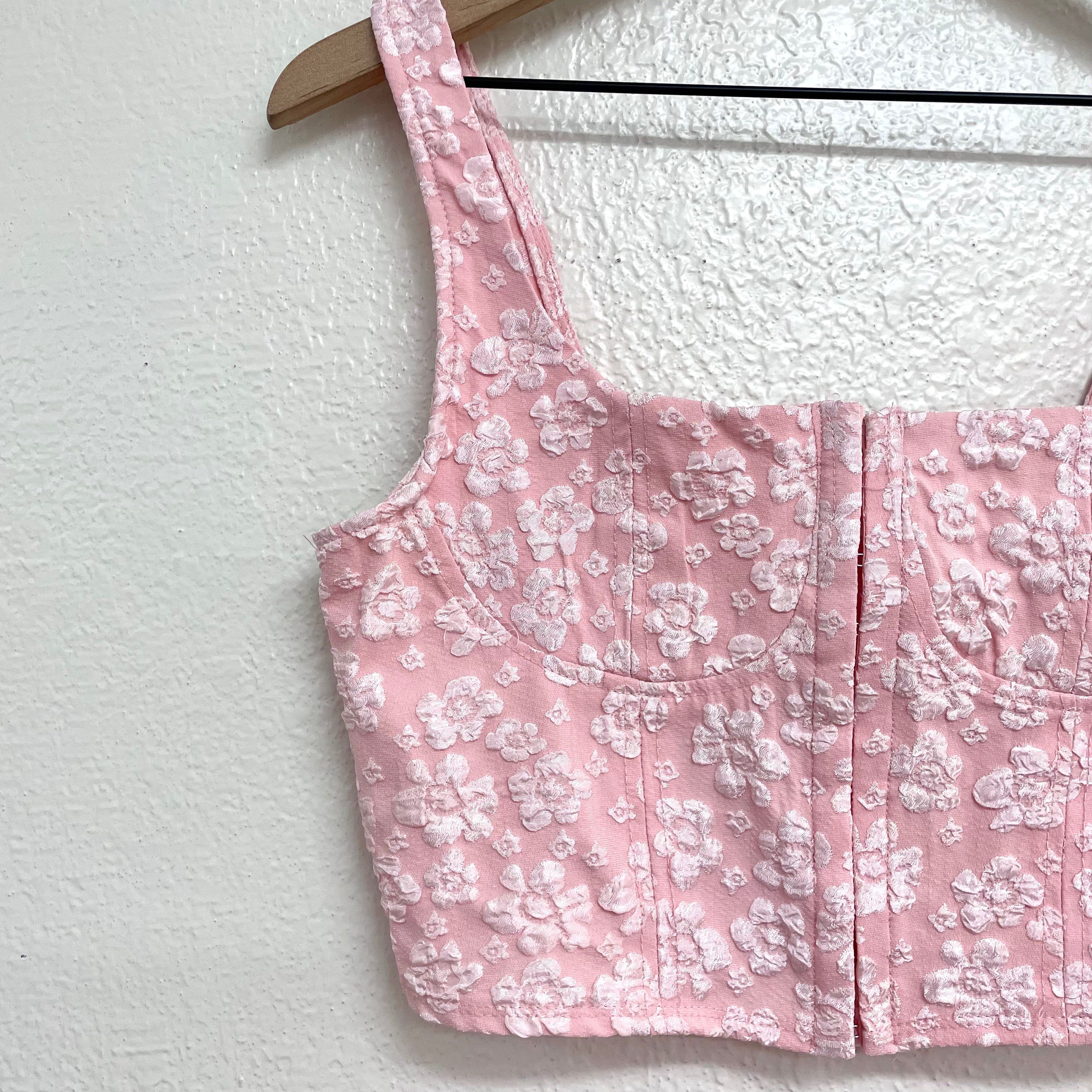 Floral Corset Crop Top