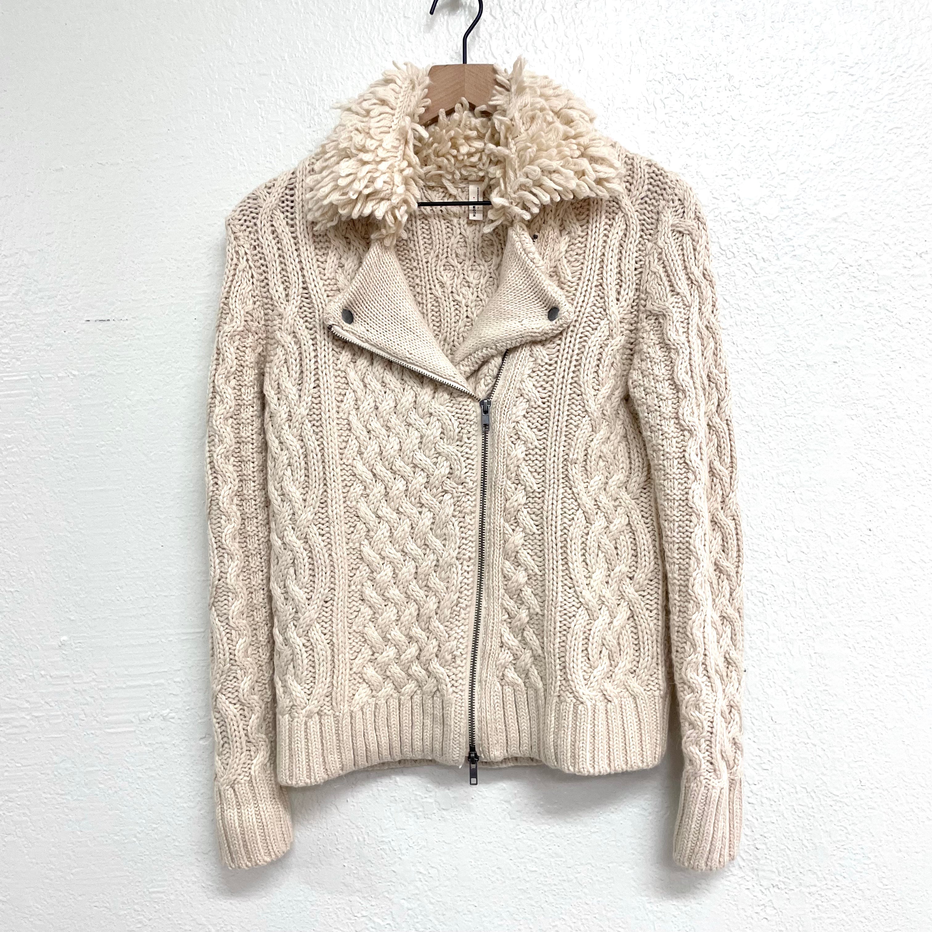 Moto Knit Sweater Jacket