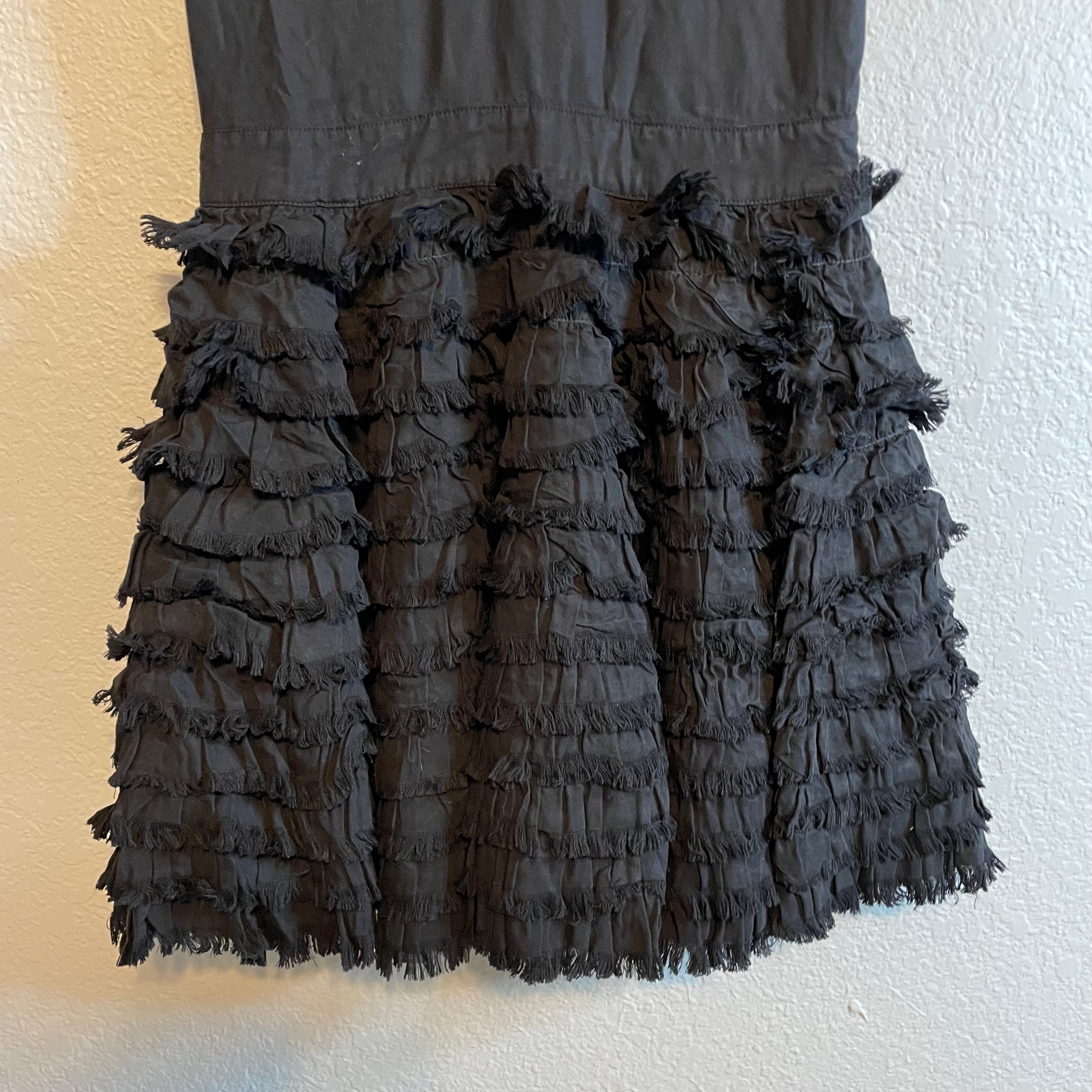 Raw Ruffle Tiered Dress