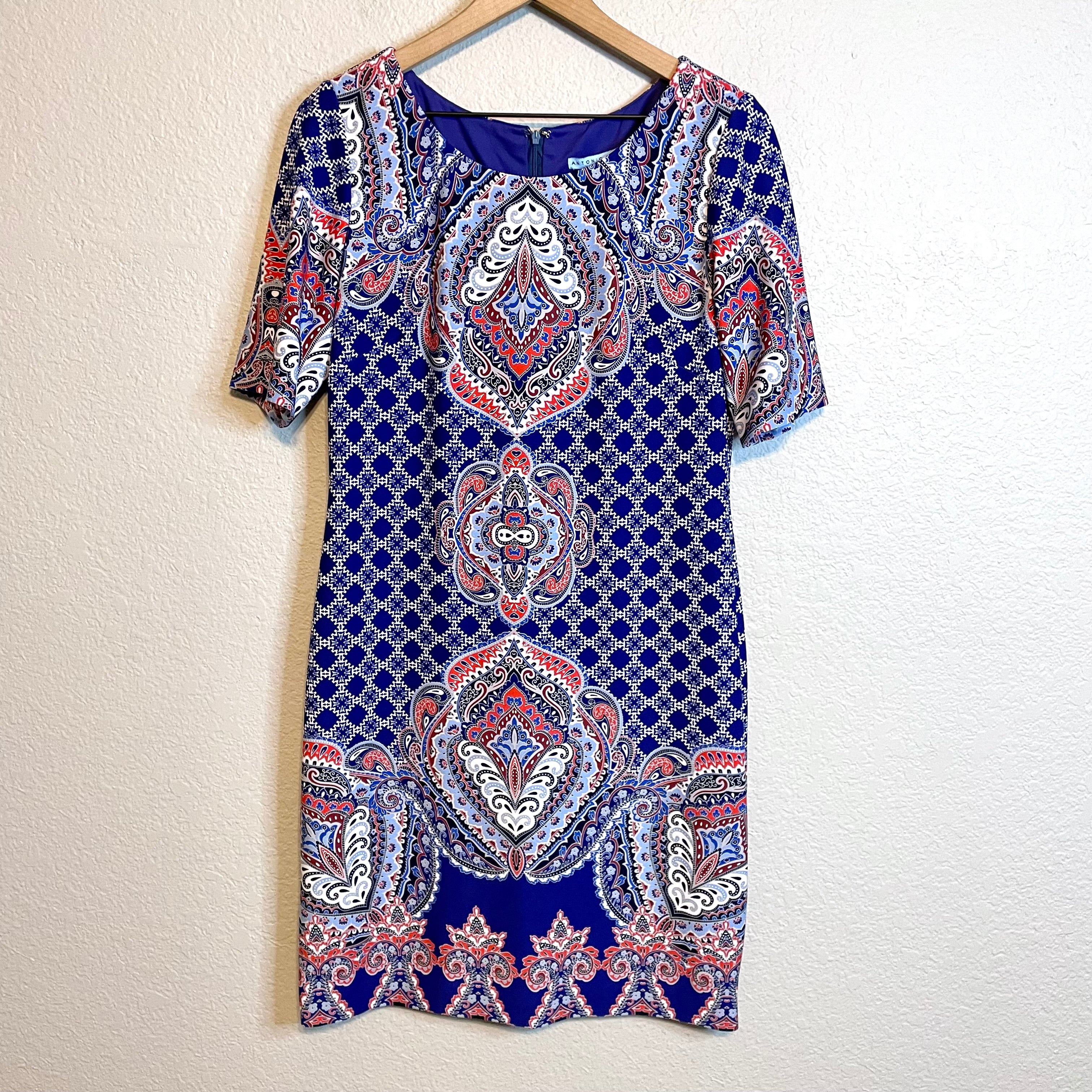 Paisley Geometric Sheath Dress