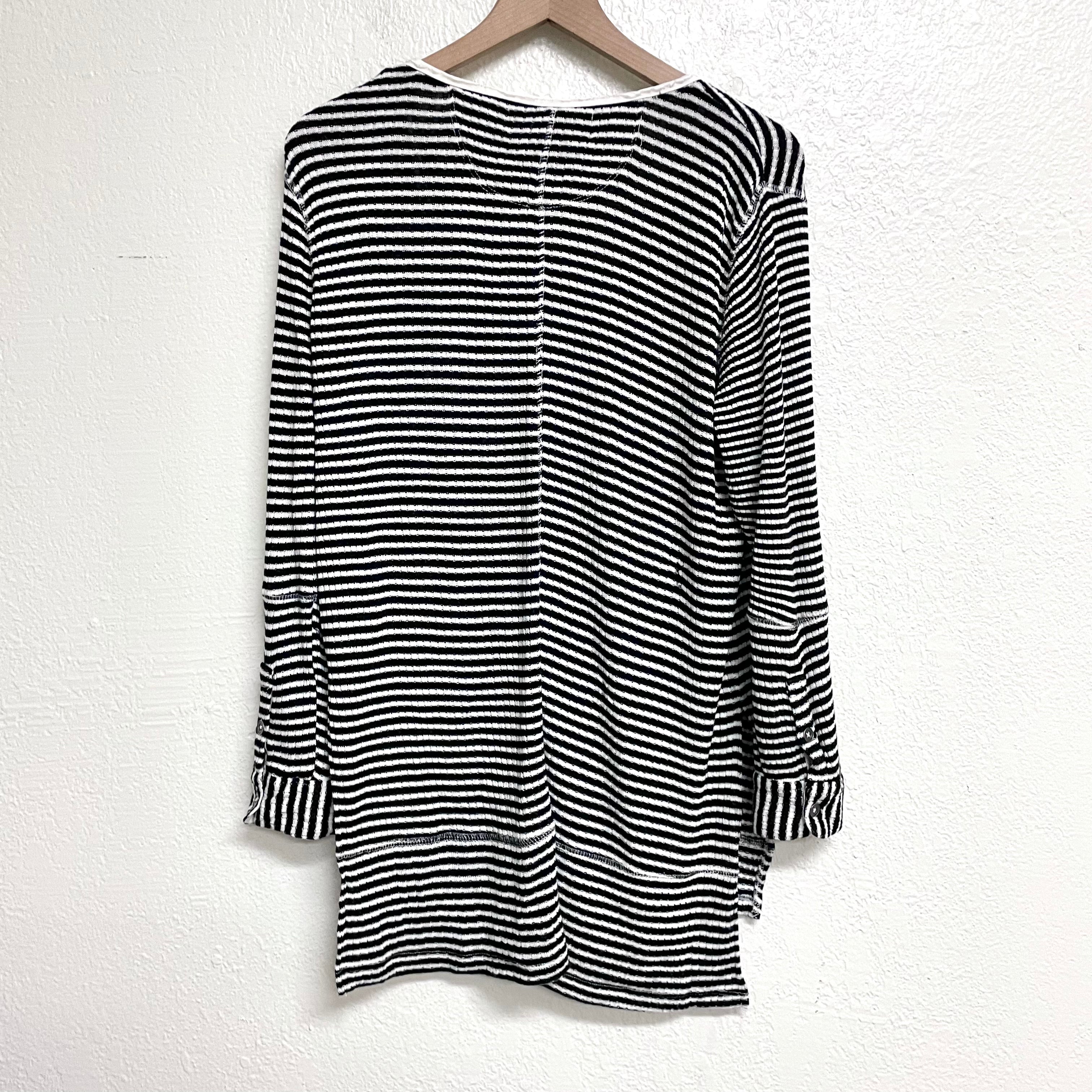 Striped Knit Henley