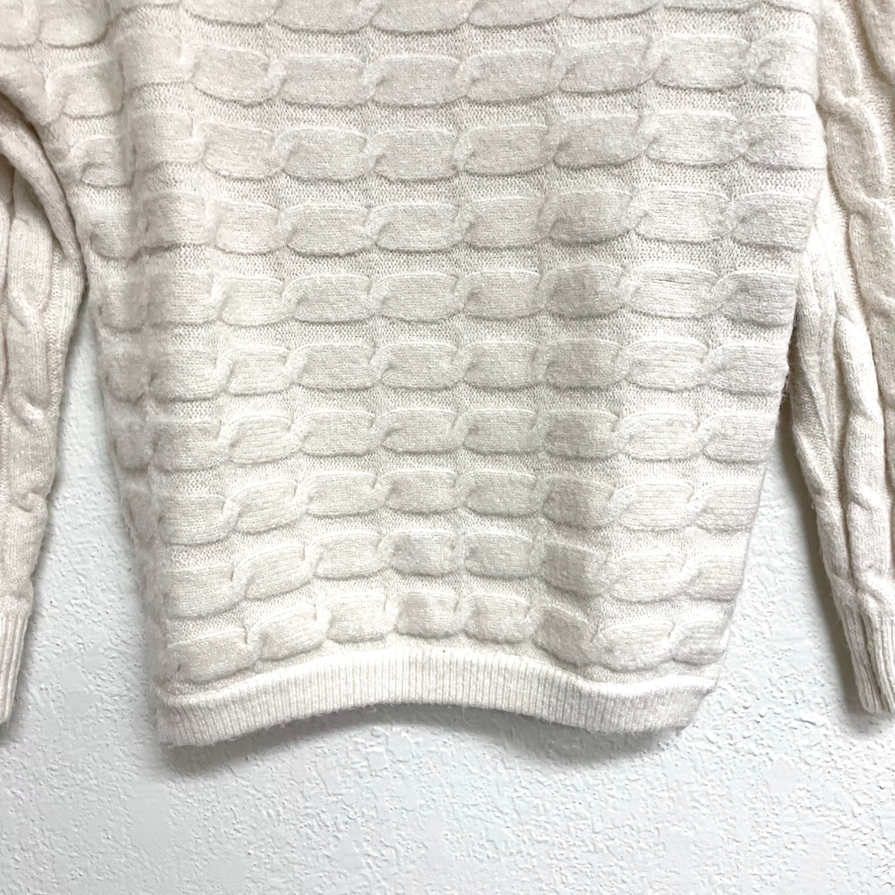 Cable Knit Wide Neck Sweater