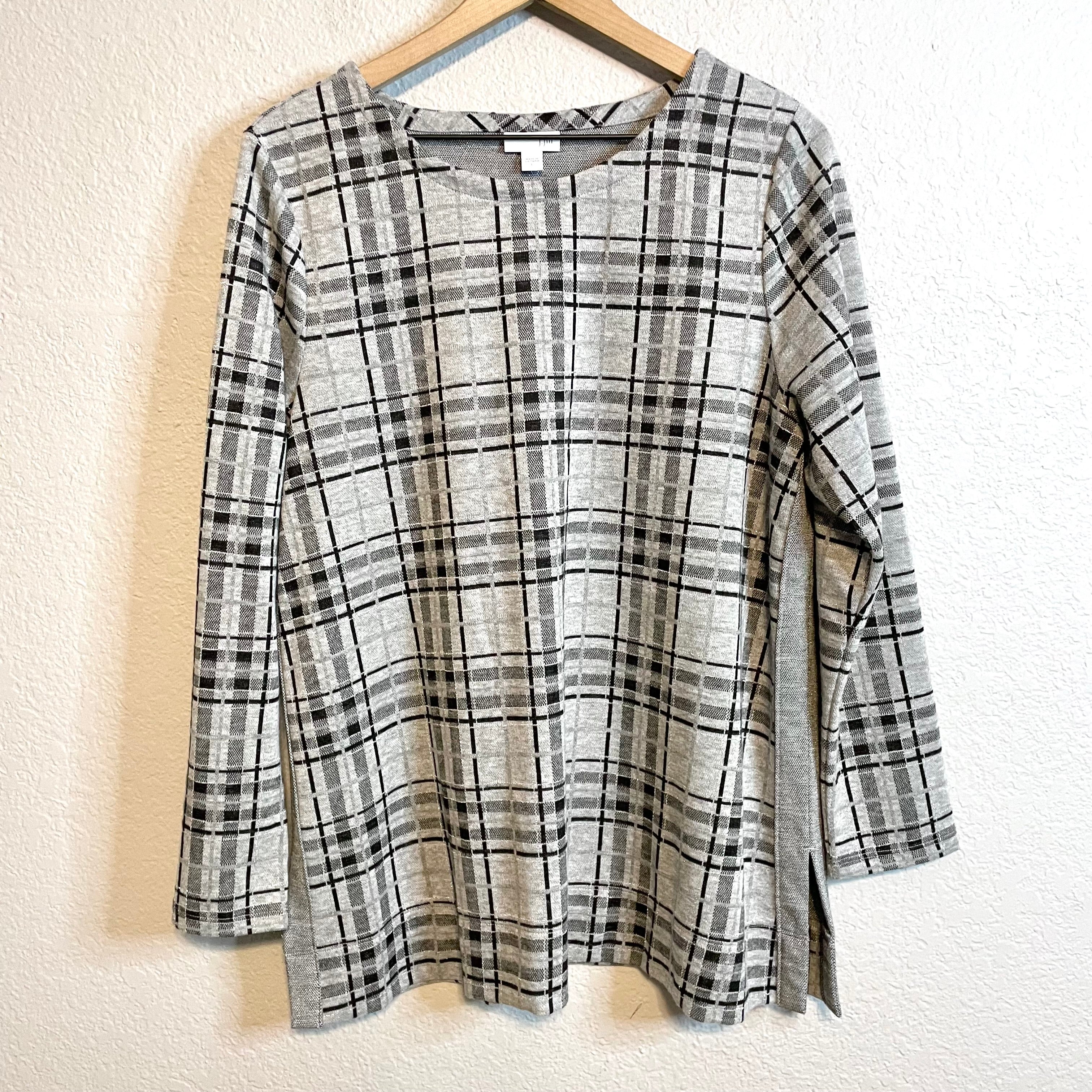 Plaid Long Sleeve Tunic