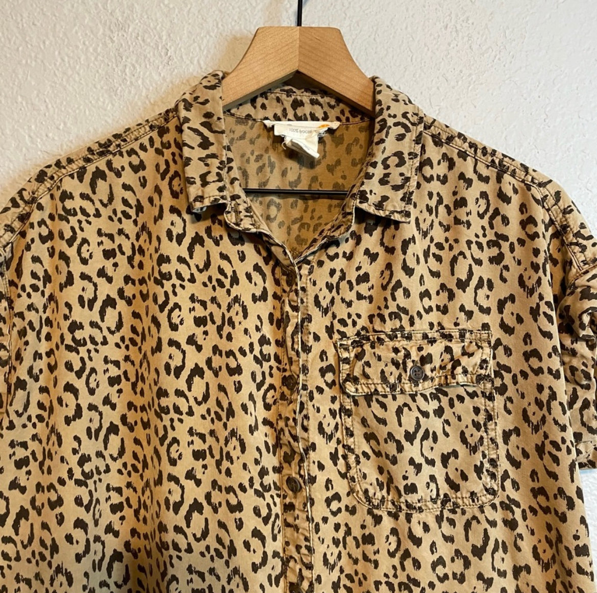 Leopard Button Down Top