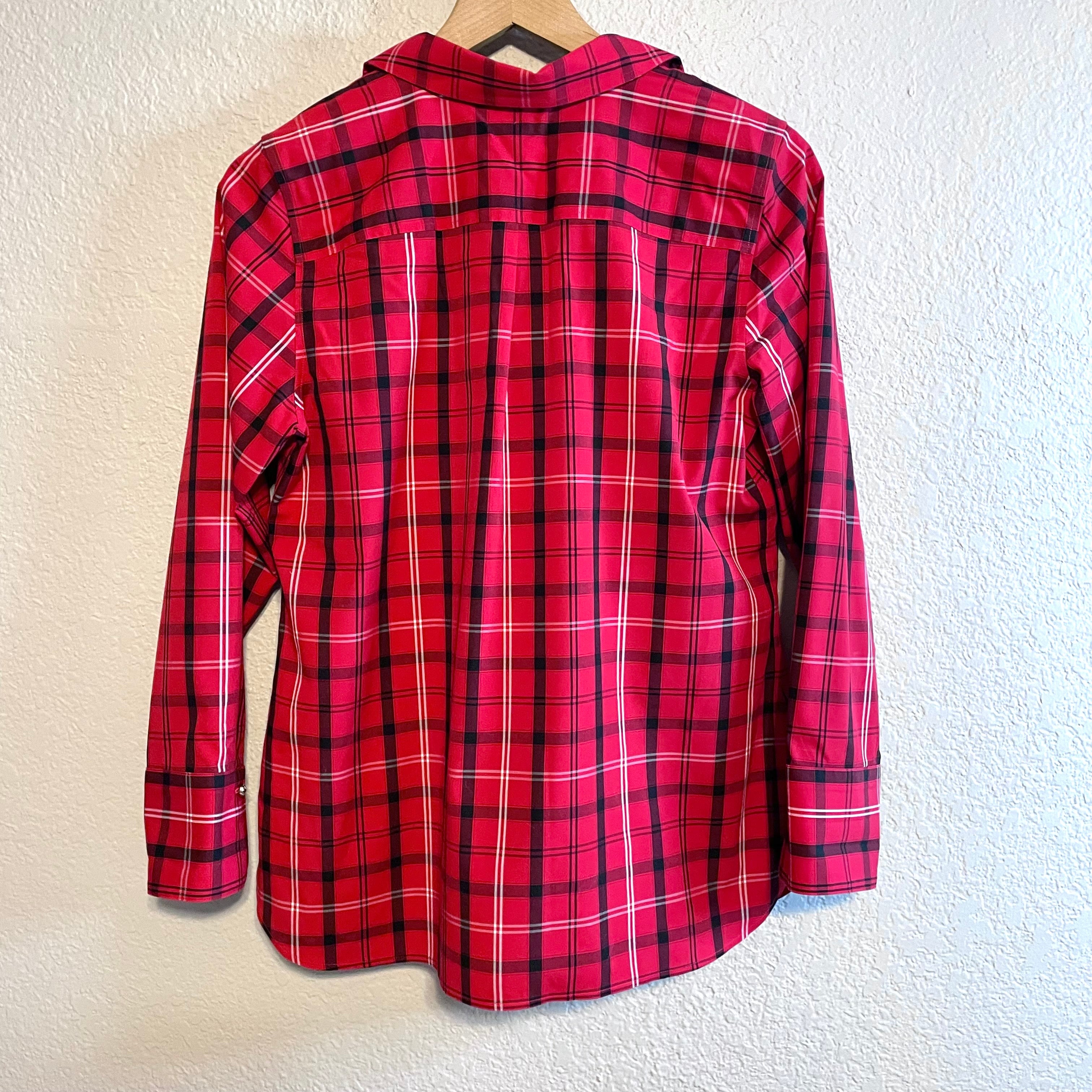 Plaid Popover Blouse