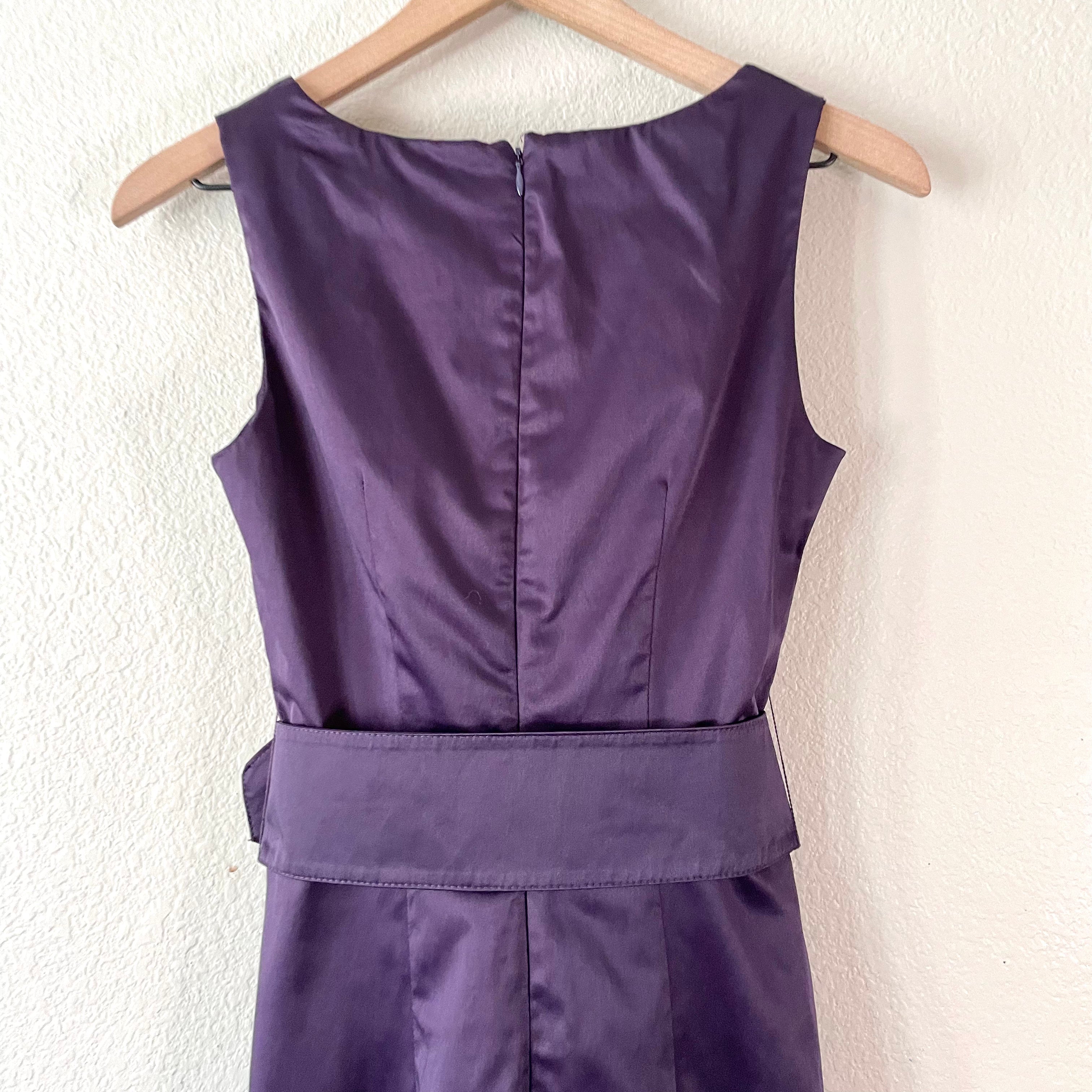 Satin Belted Dress