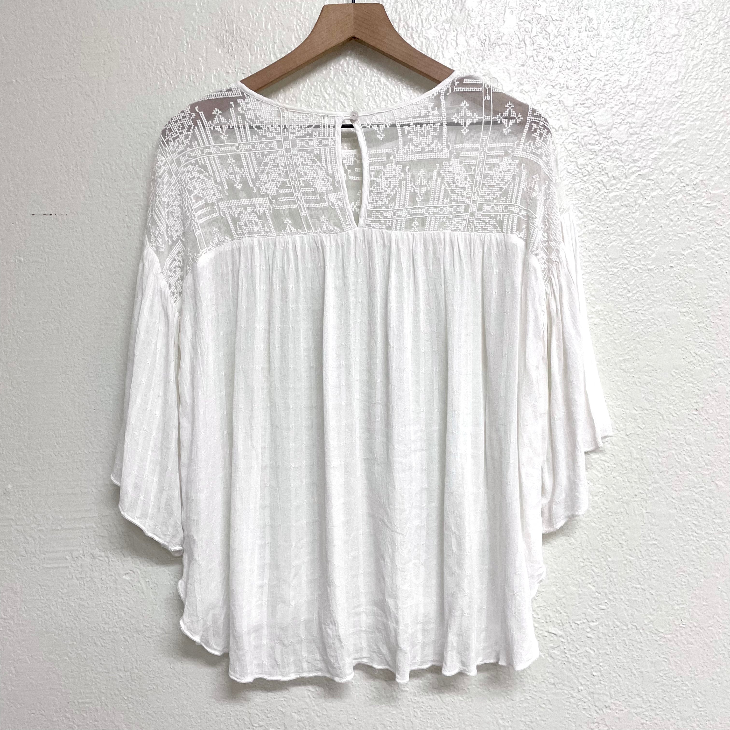 Sheer Neckline Blouse