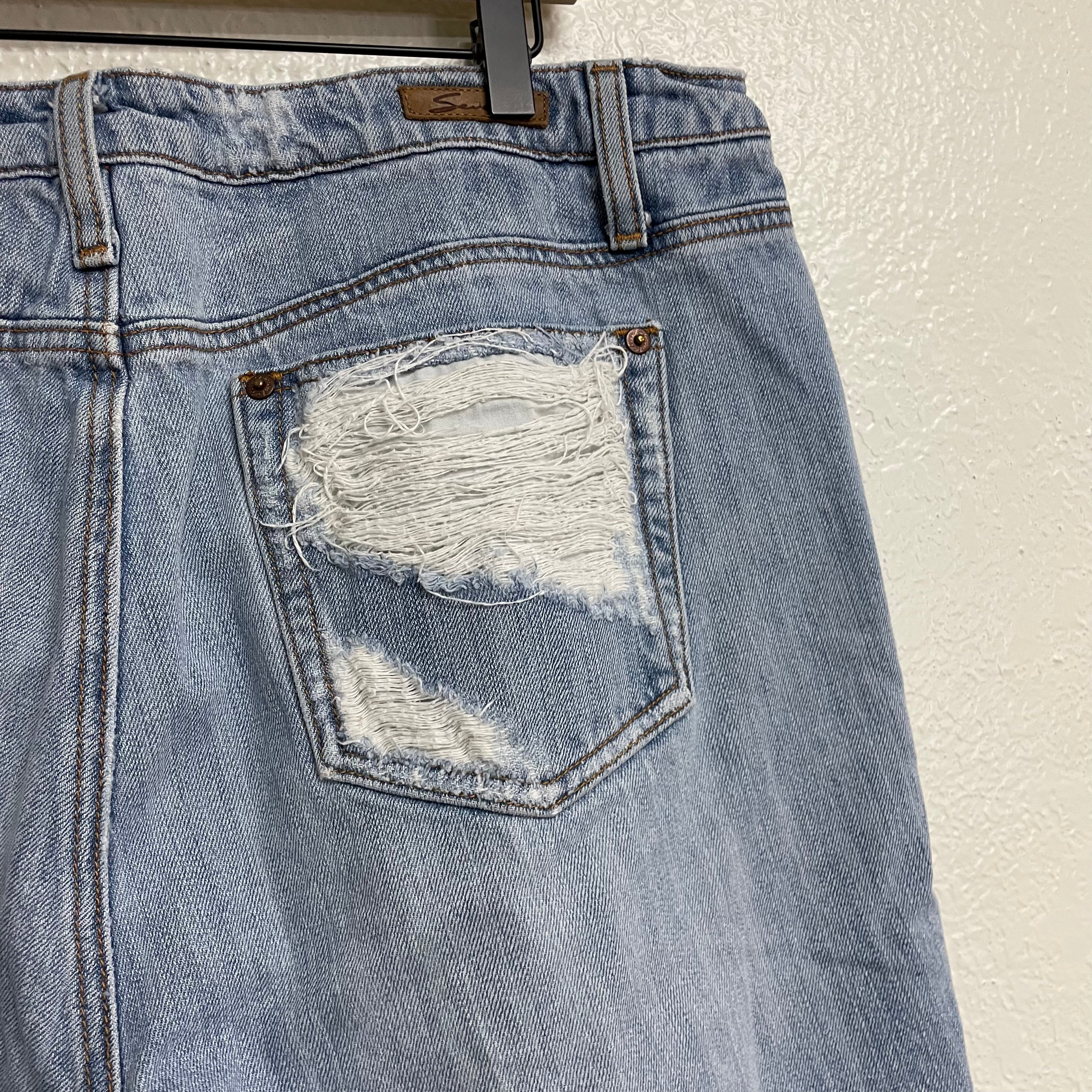 Distressed Jean Shorts