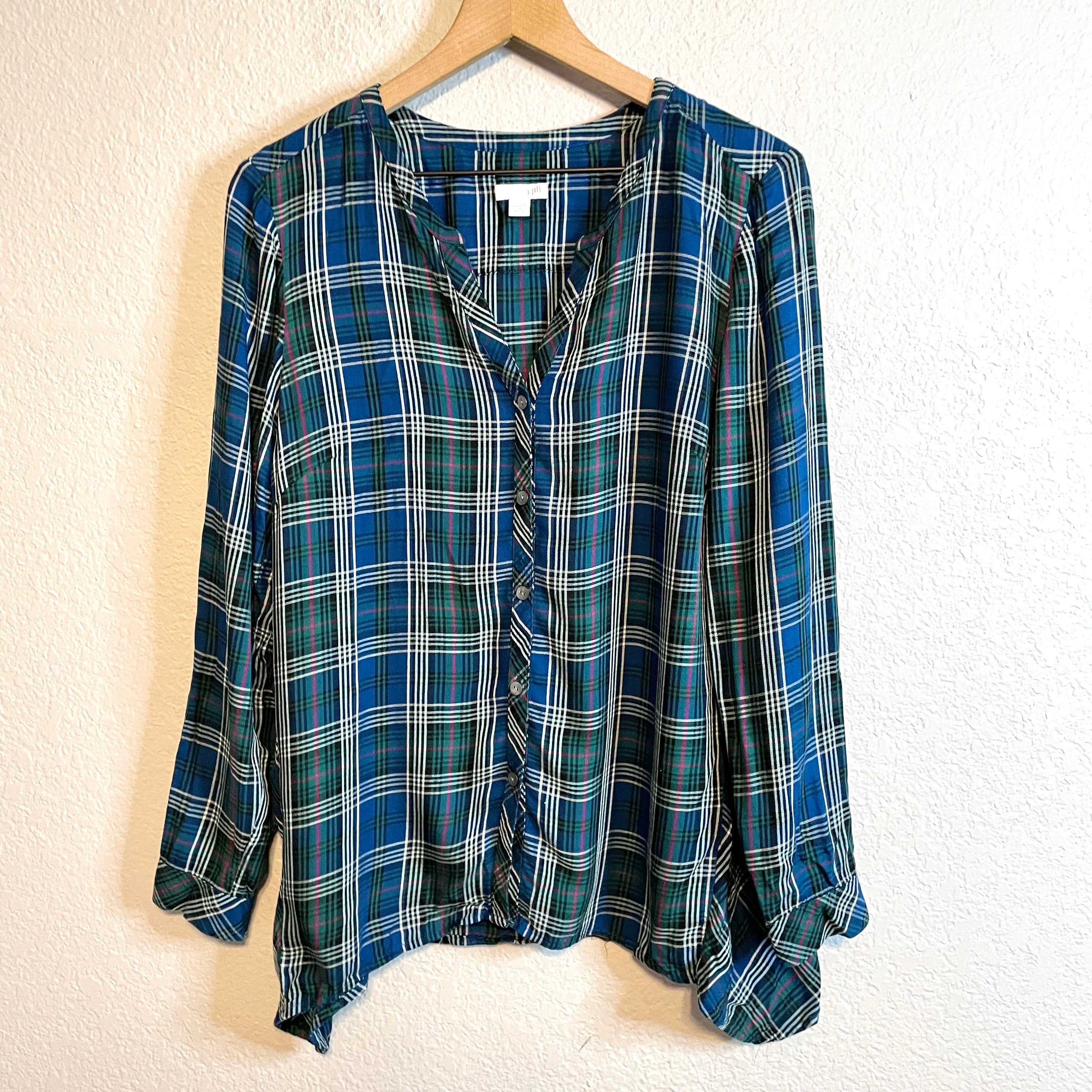 Plaid Button Down Top