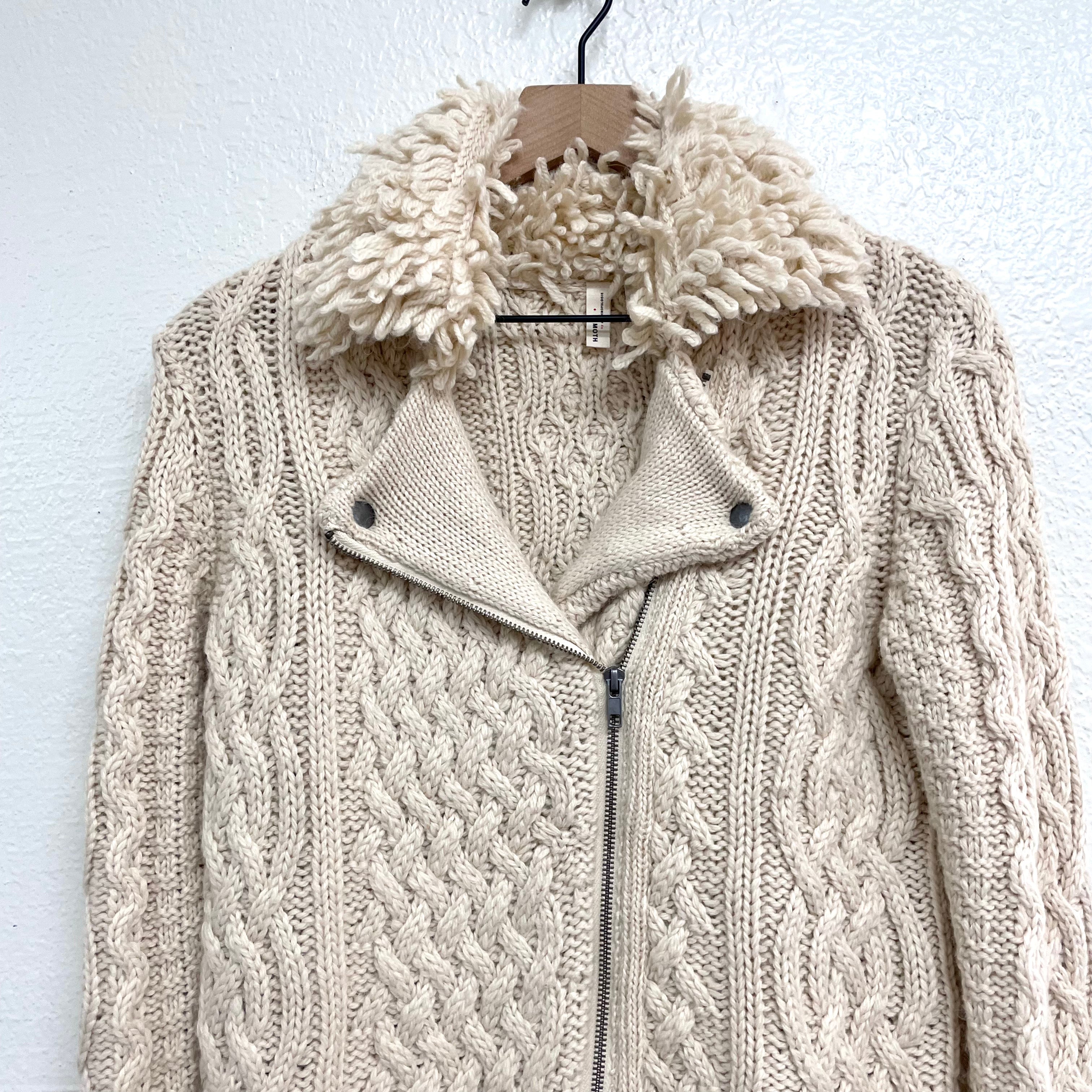 Moto Knit Sweater Jacket