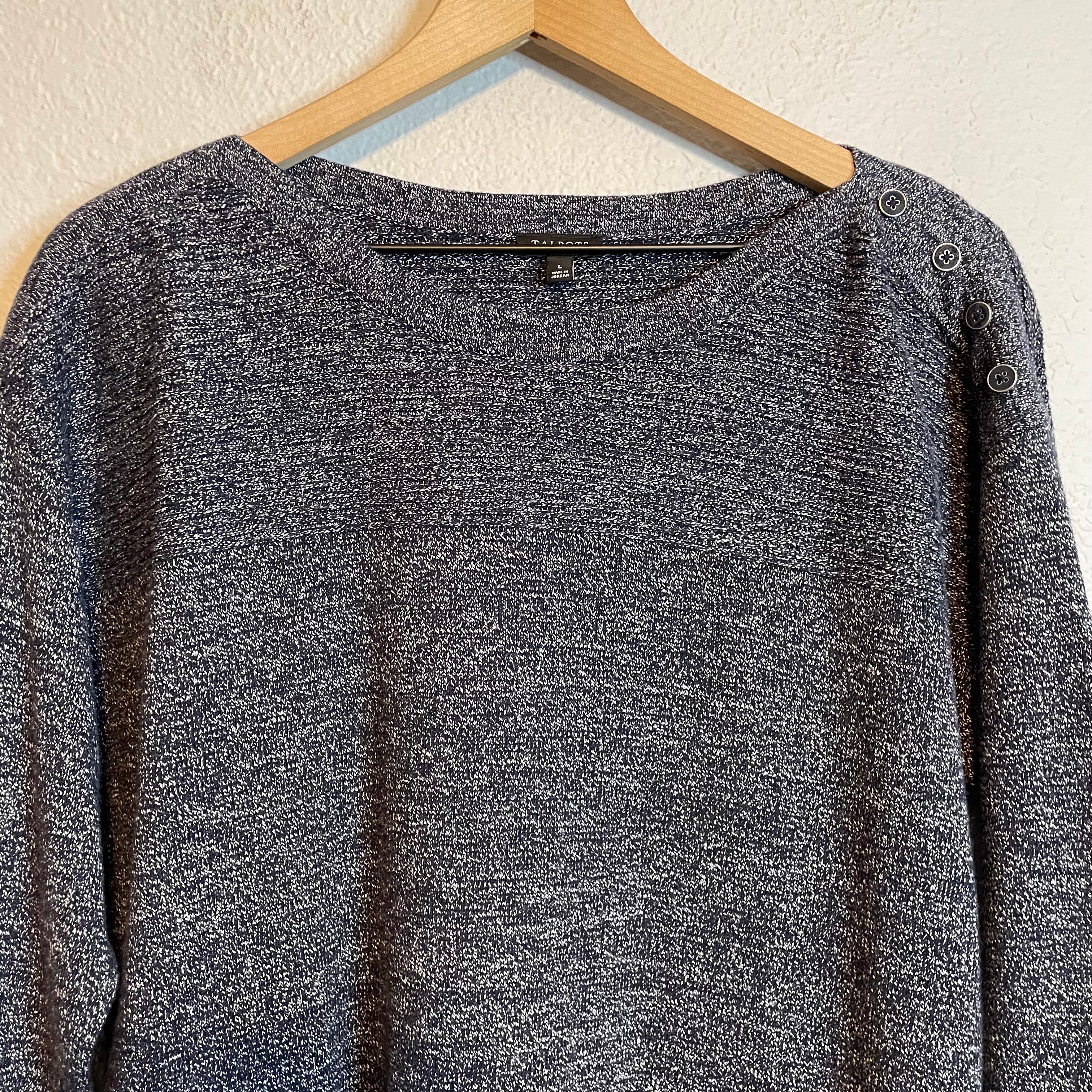 Button Shoulder Sweater