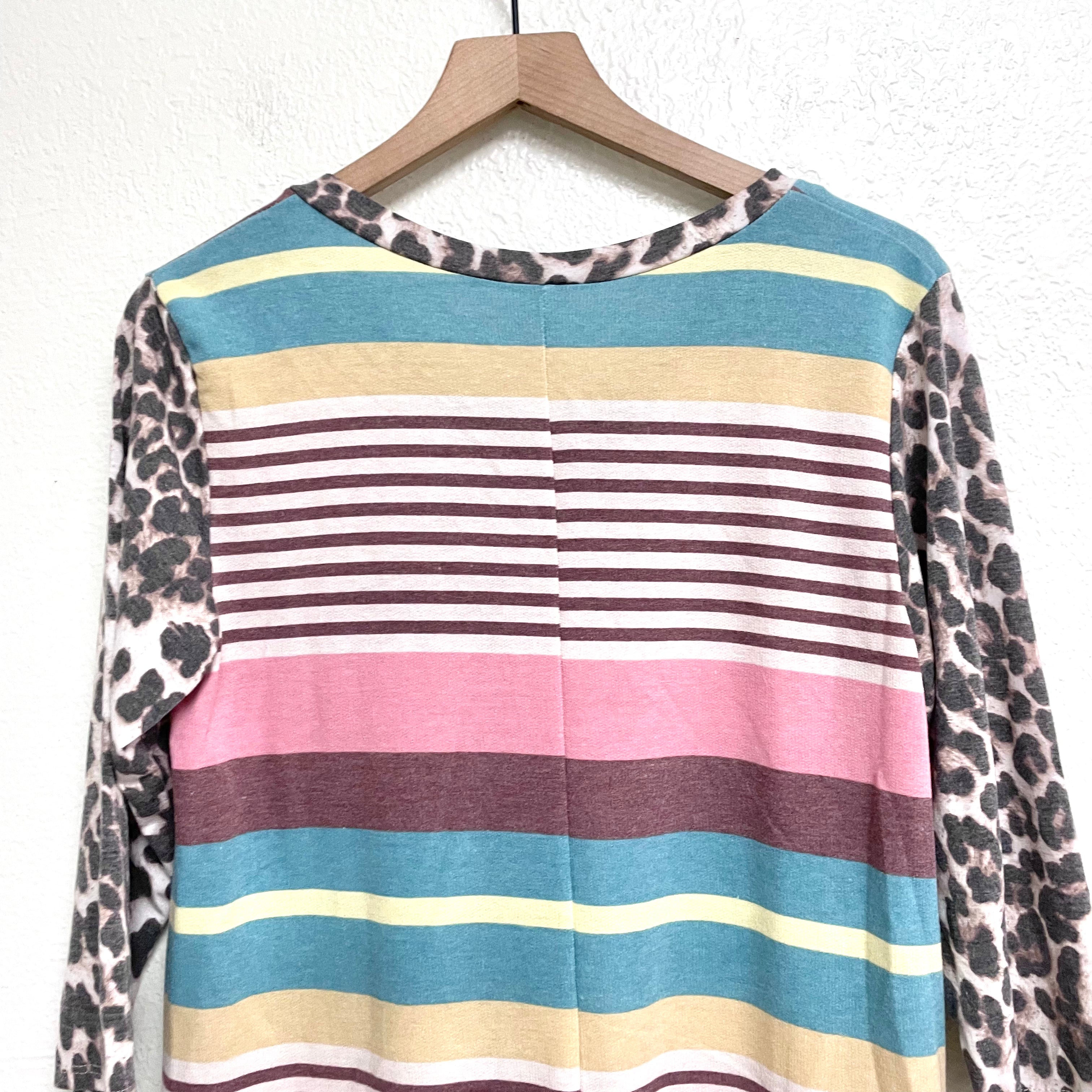 Striped Leopard Tee