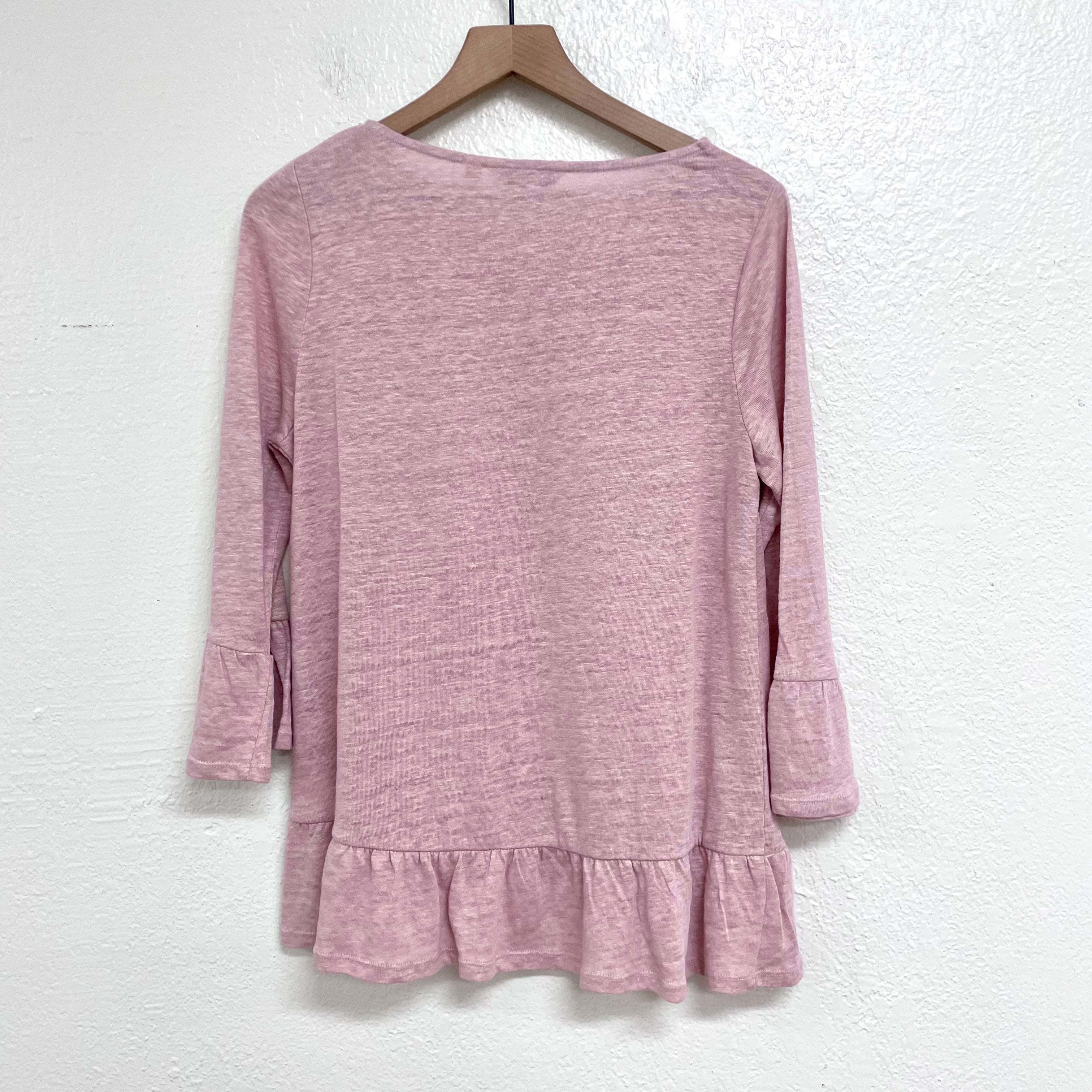 Linen Bell Sleeve Top