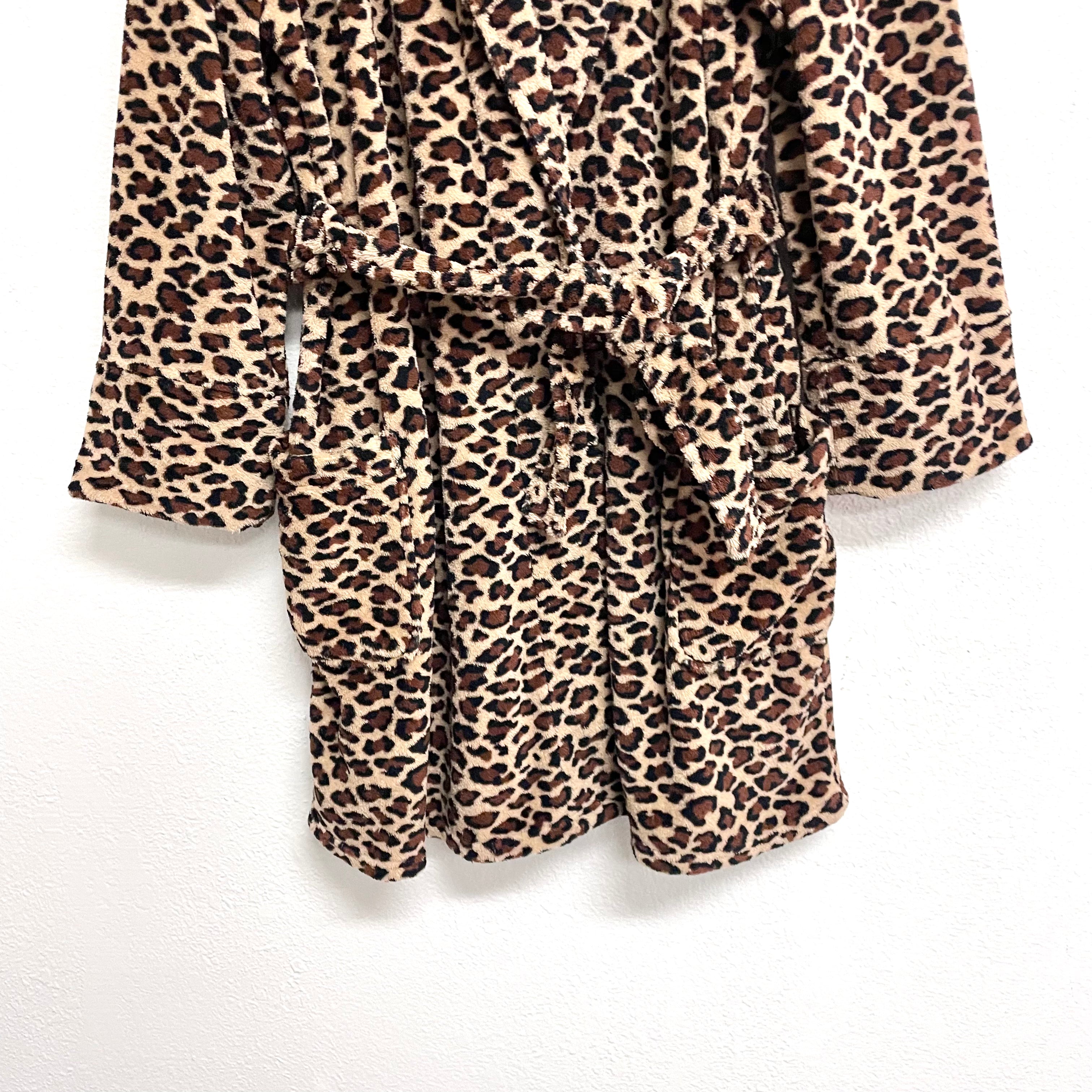 Plush Leopard Robe