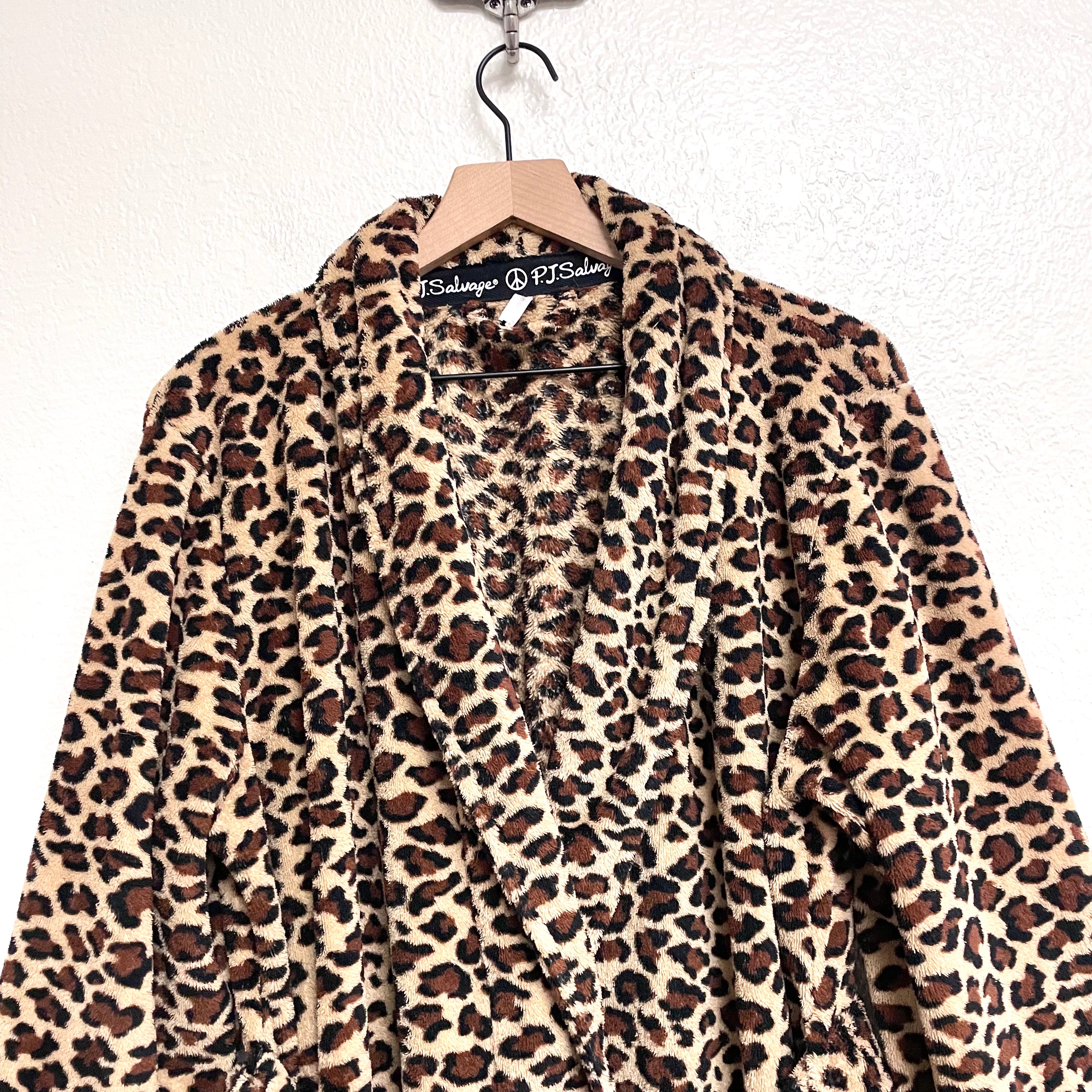 Plush Leopard Robe