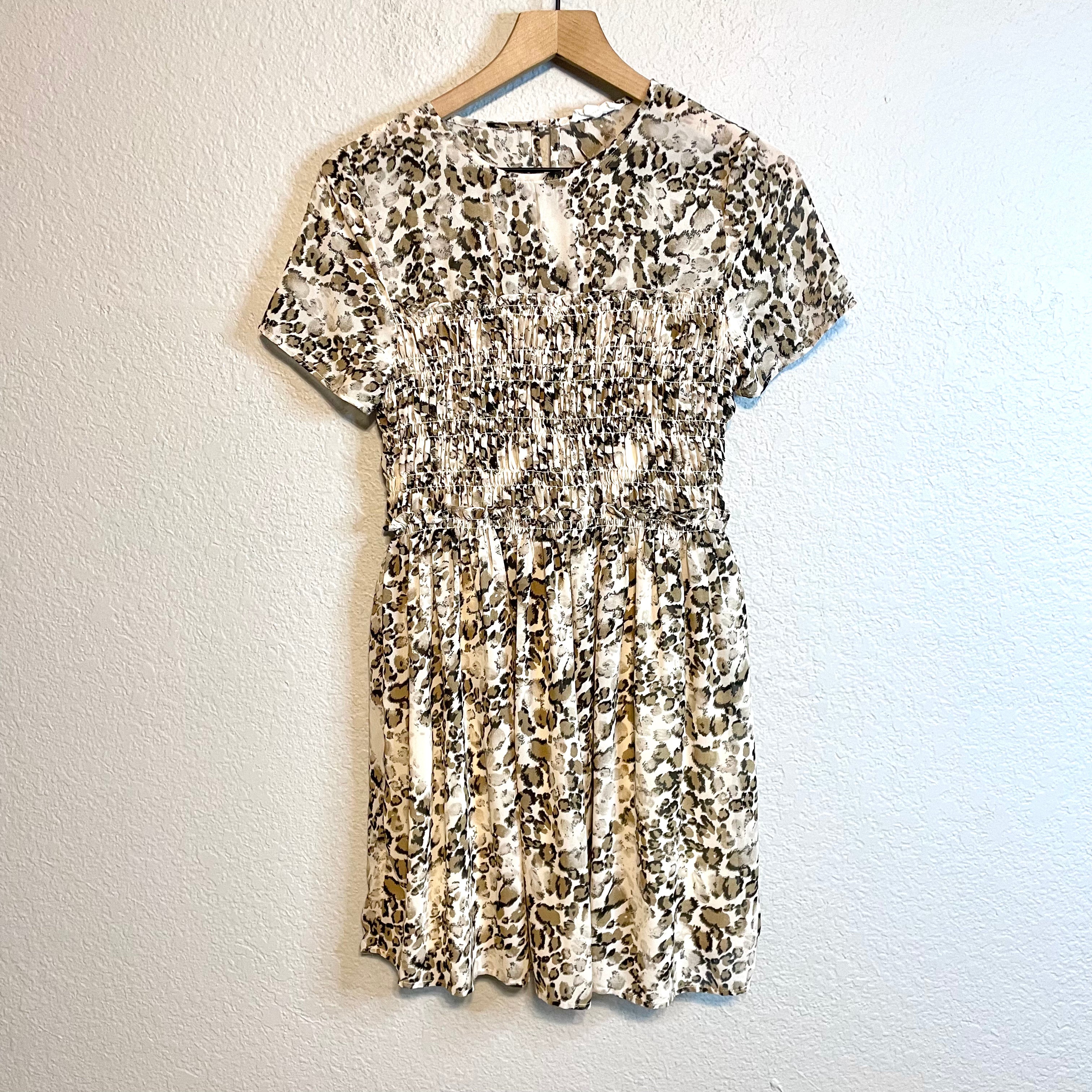 Leopard Smocked Dress