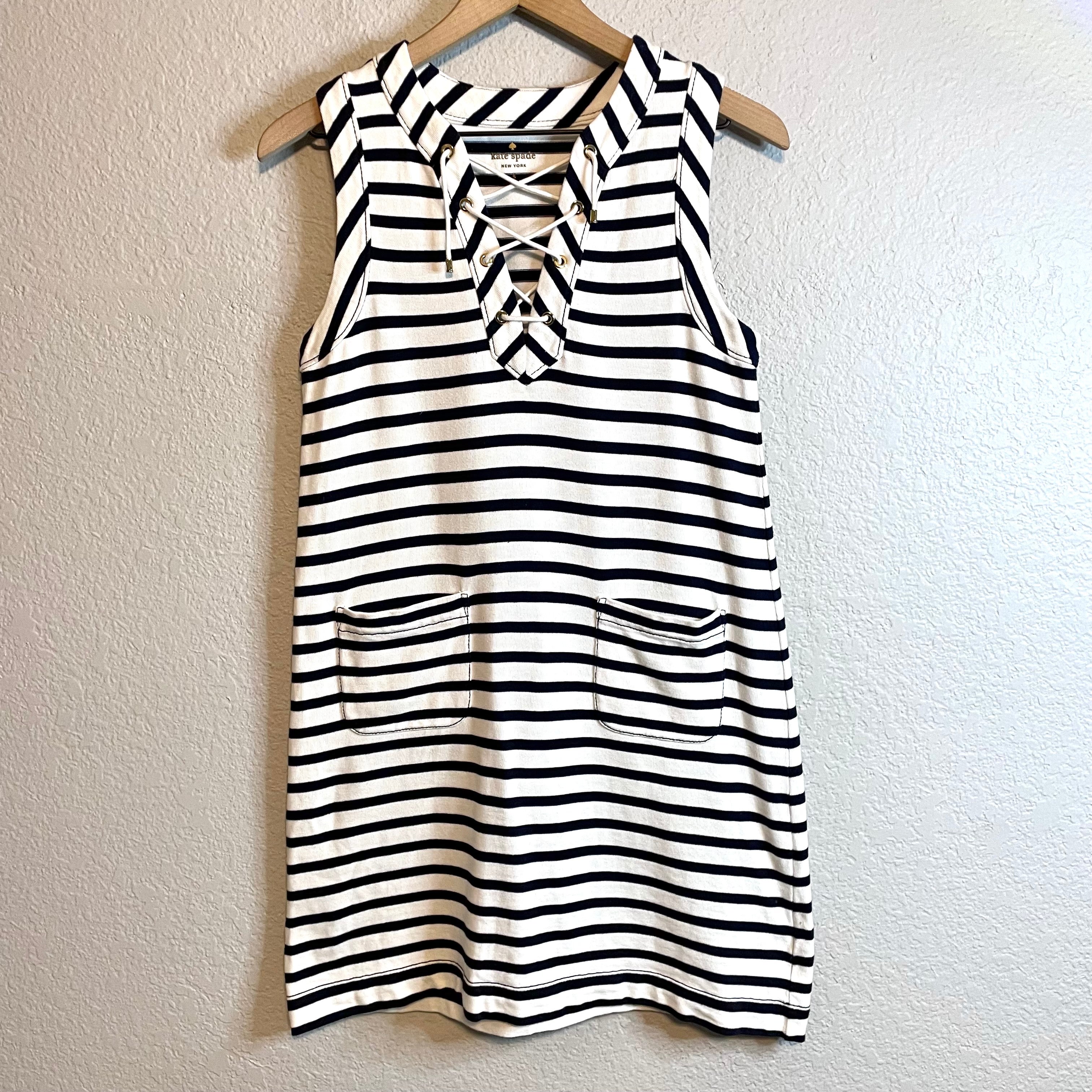 Striped Lace Front Dress