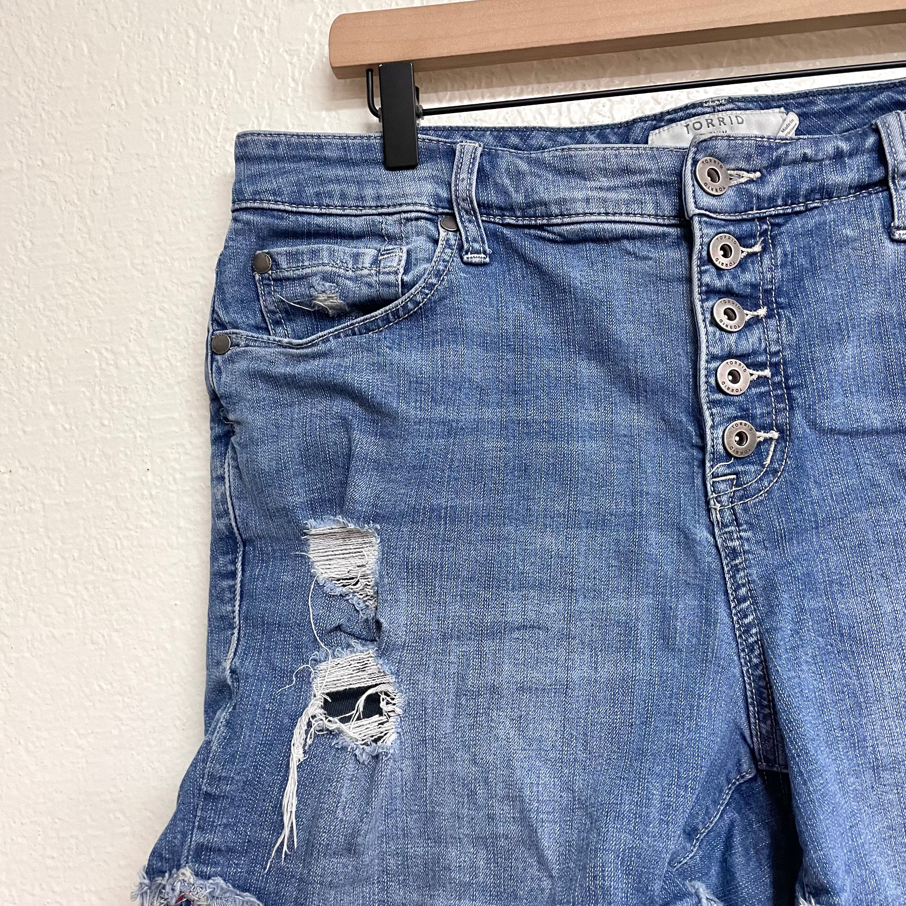 Distressed Jean Shorts