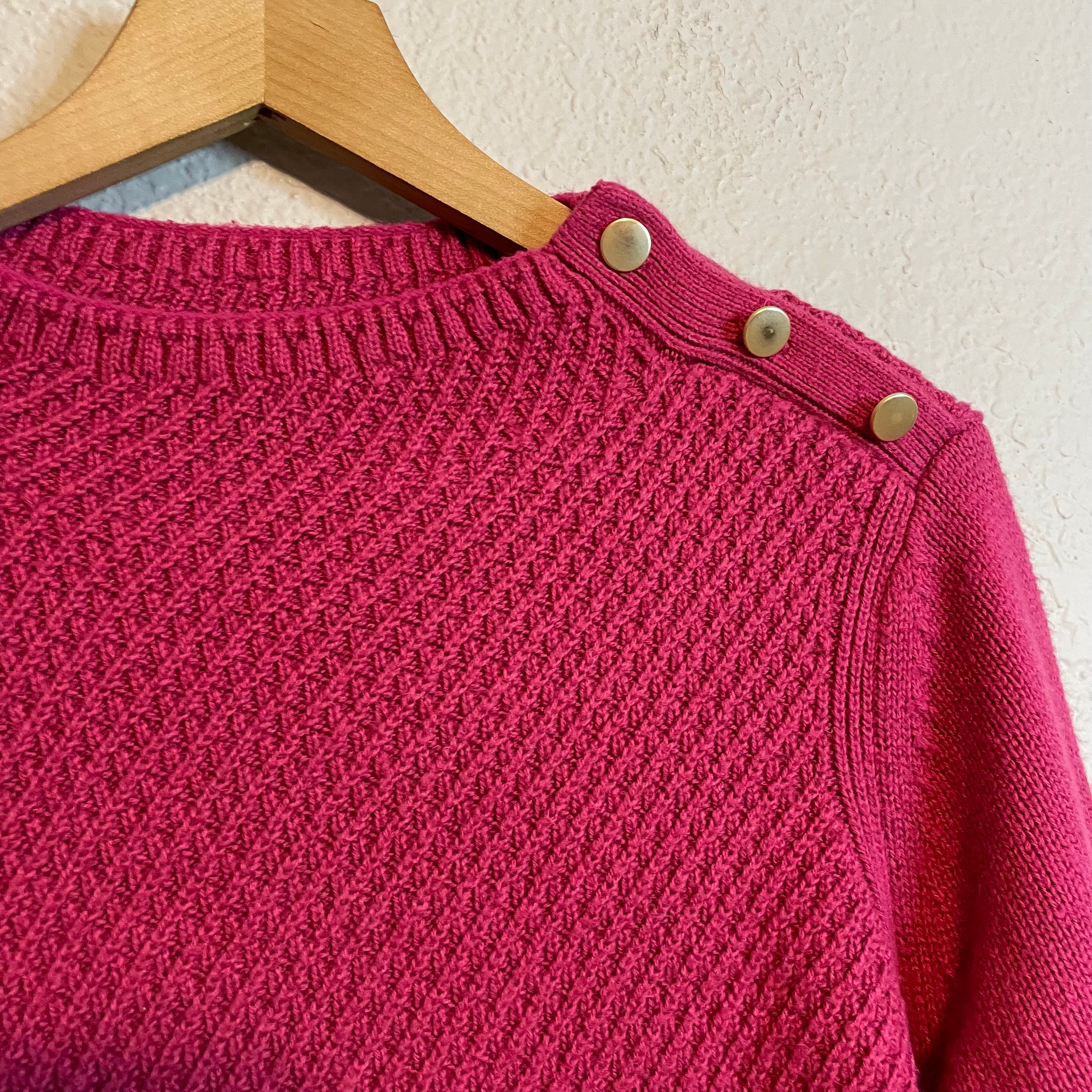 Mock Neck Button Sweater