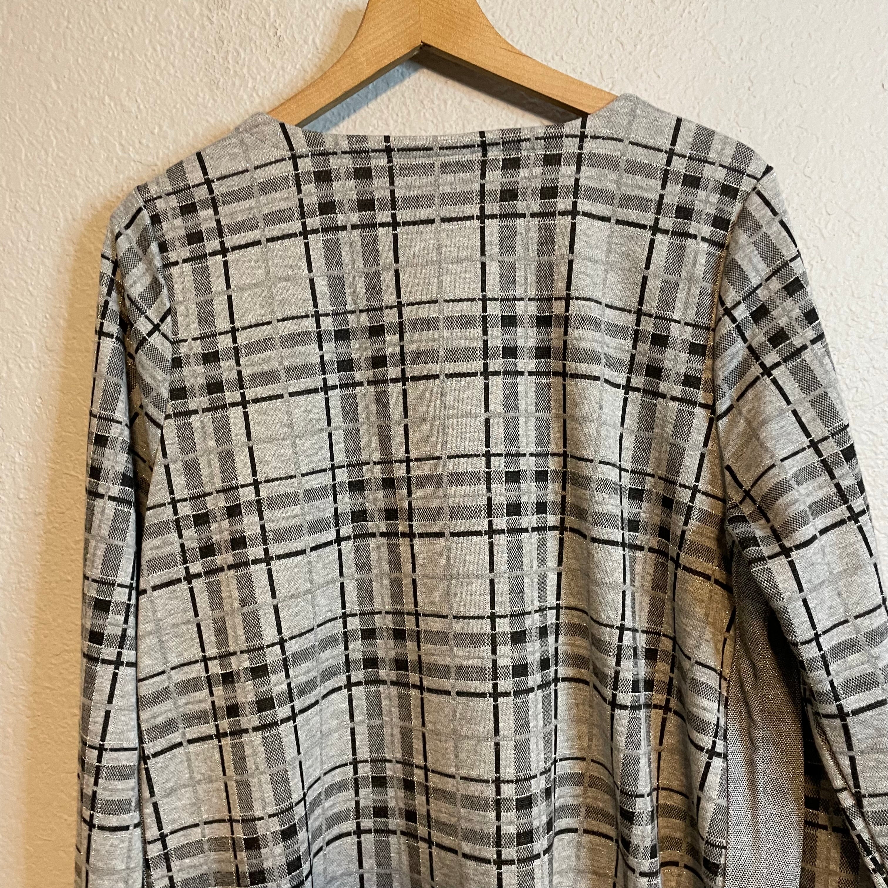 Plaid Long Sleeve Tunic