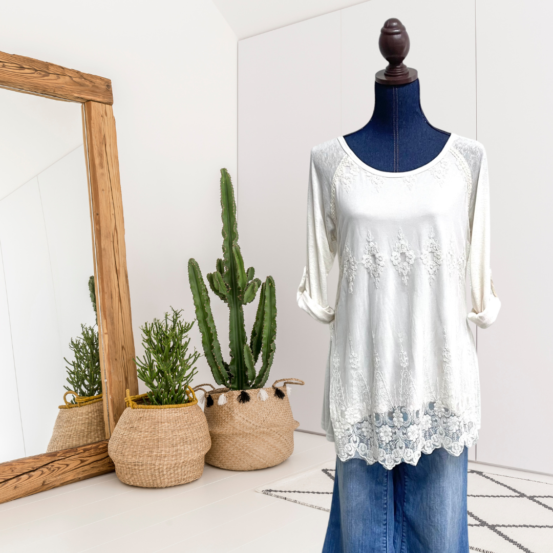 Lace Overlay Tunic