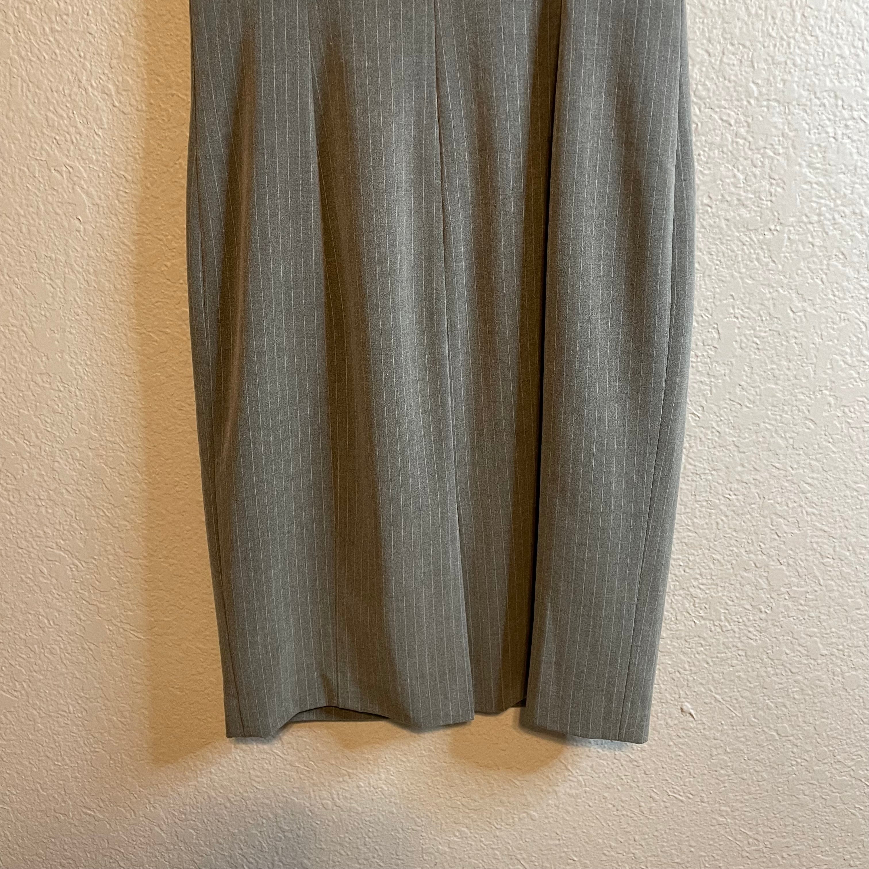 Pinstripe Sheath Suit Dress