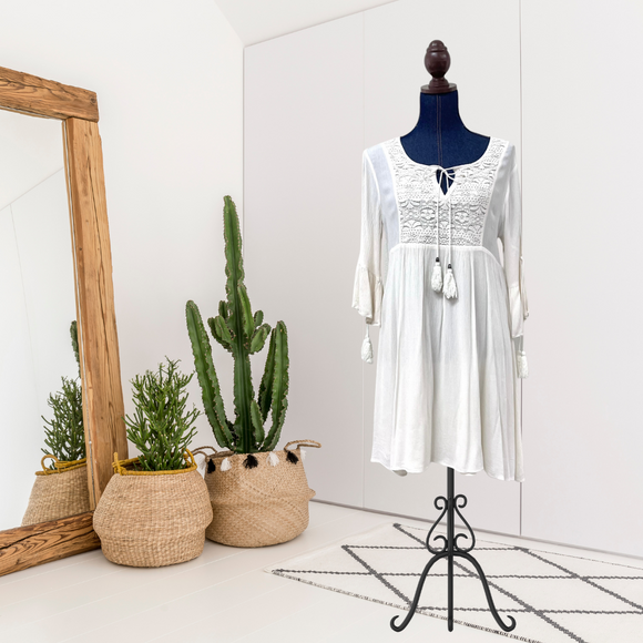 Boho Lace Front Dress