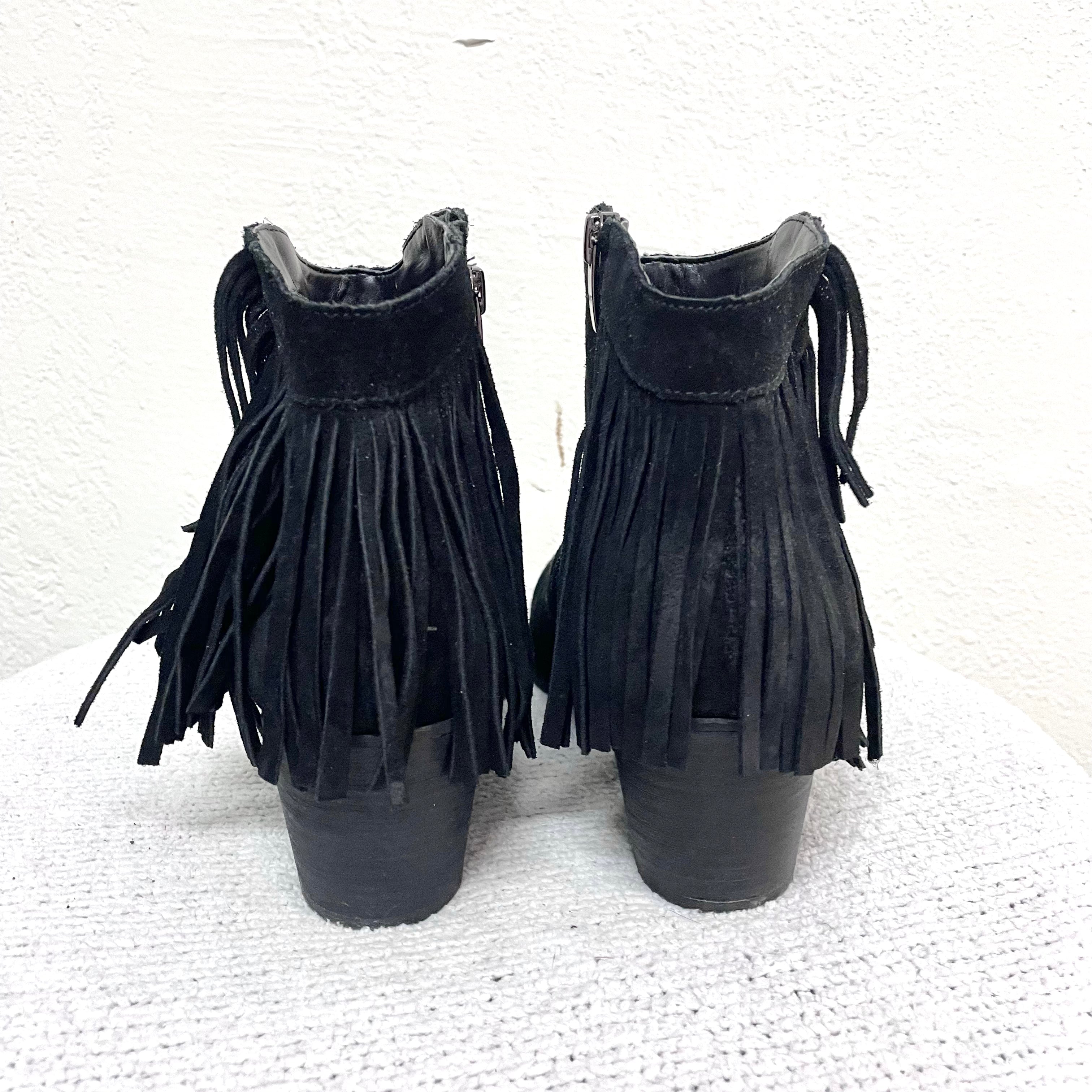 Fringe Heel Booties