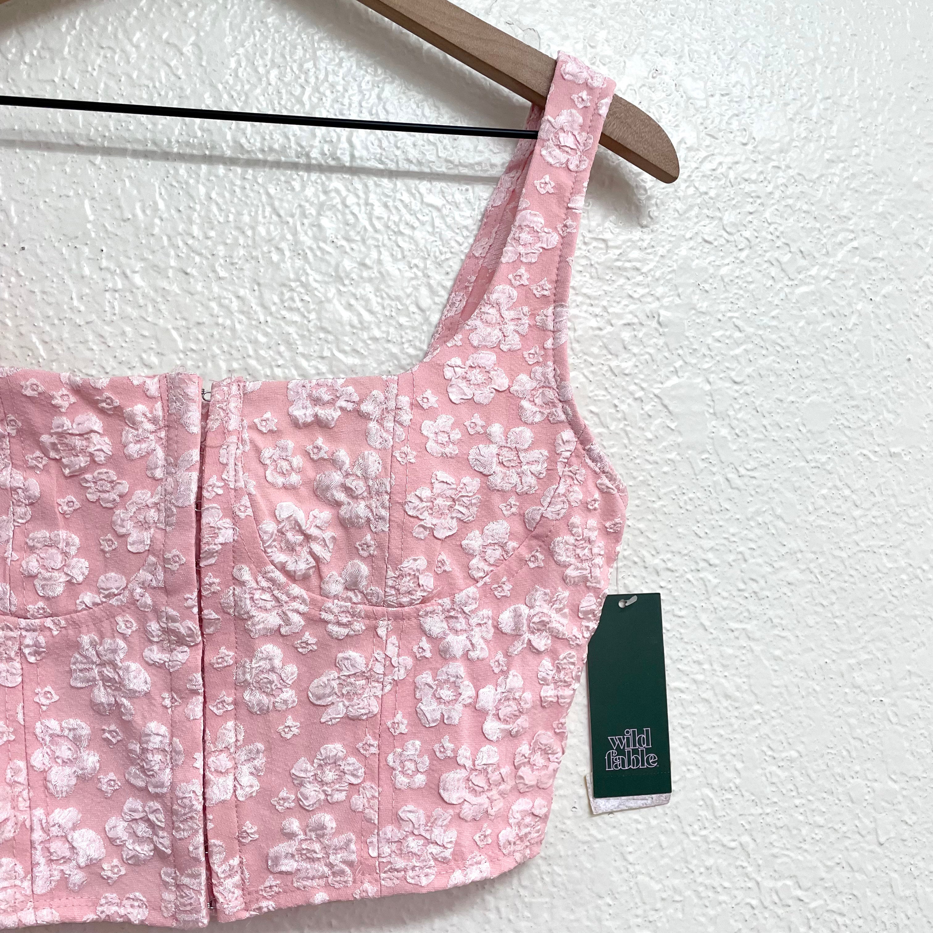 Floral Corset Crop Top