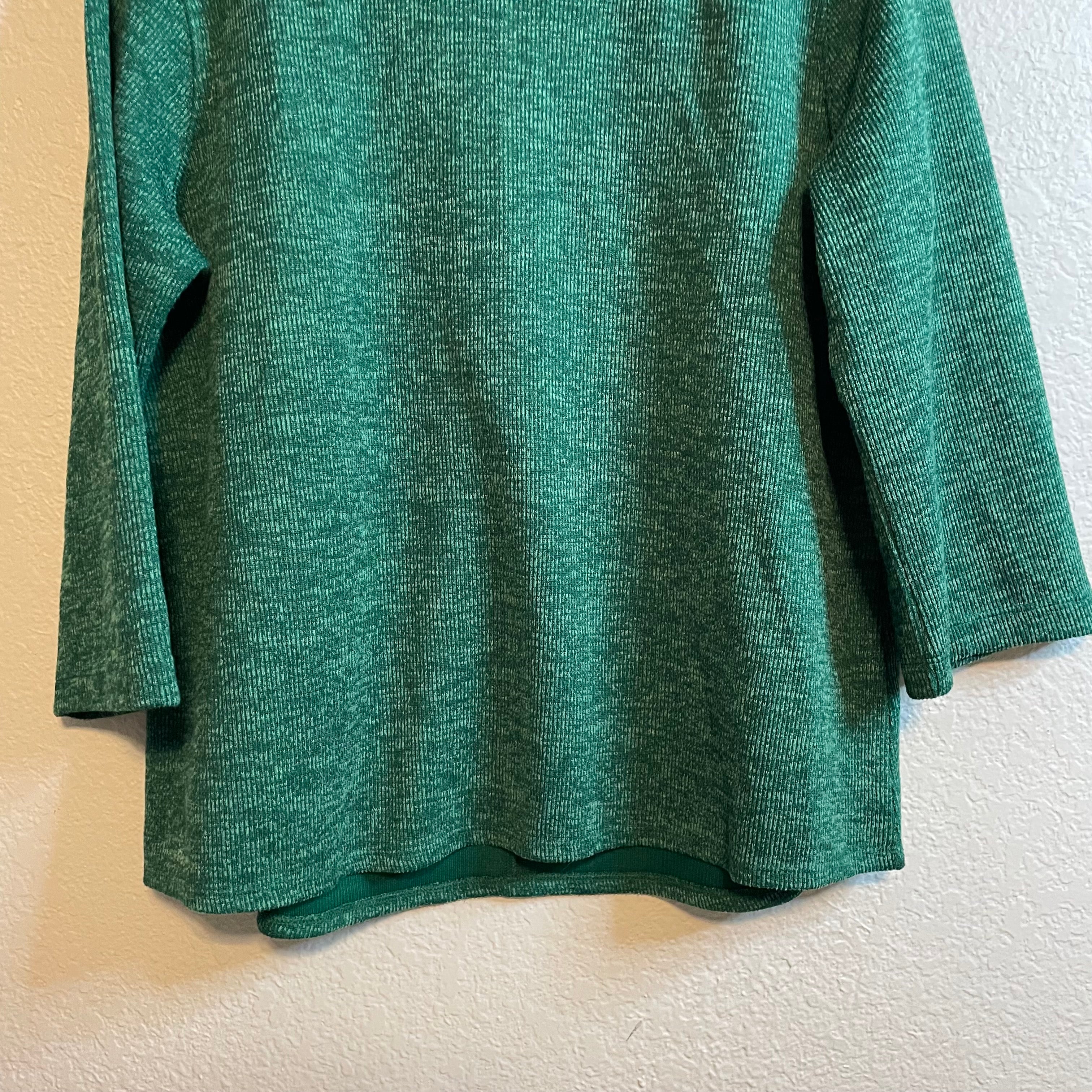 Button Mock Neck Sweatshirt