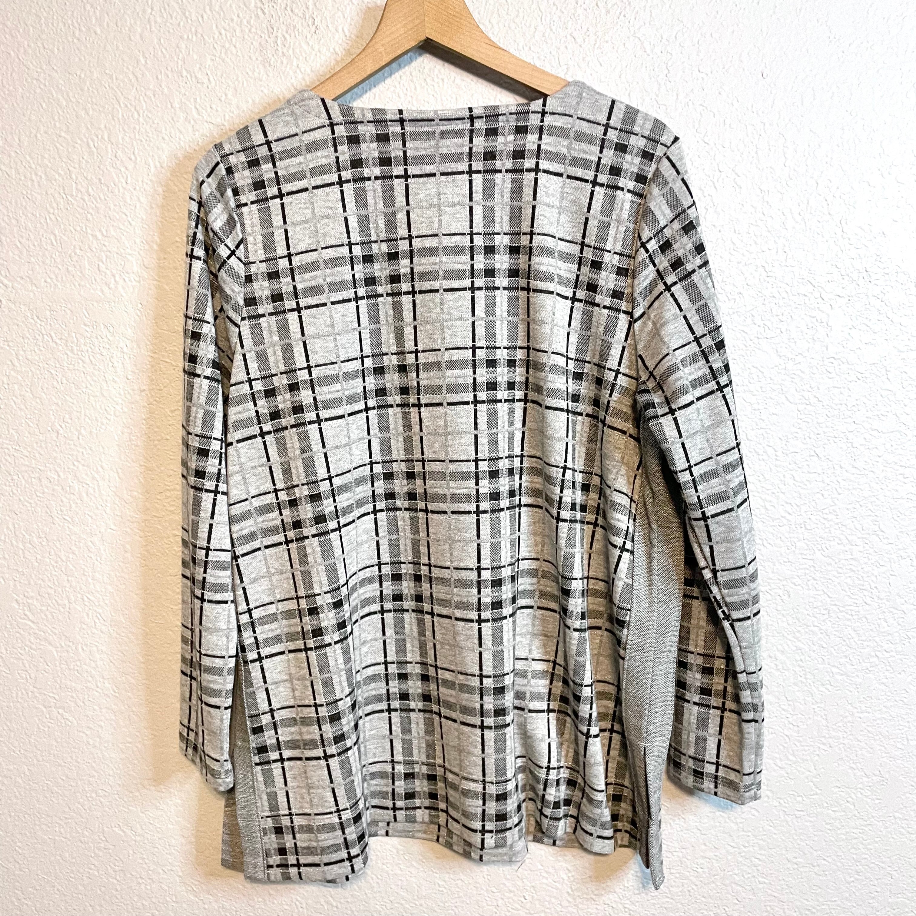 Plaid Long Sleeve Tunic