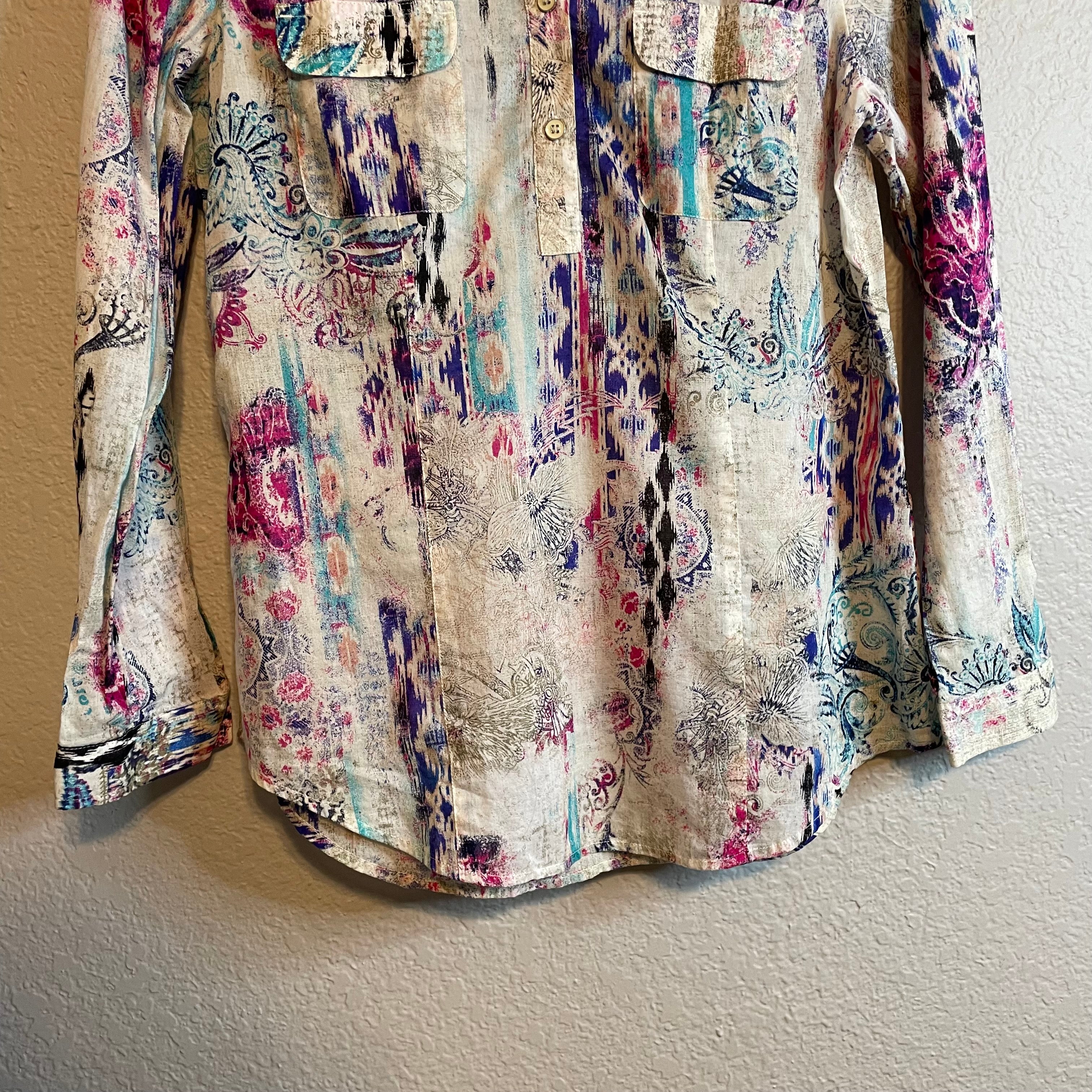 Abstract Popover Blouse