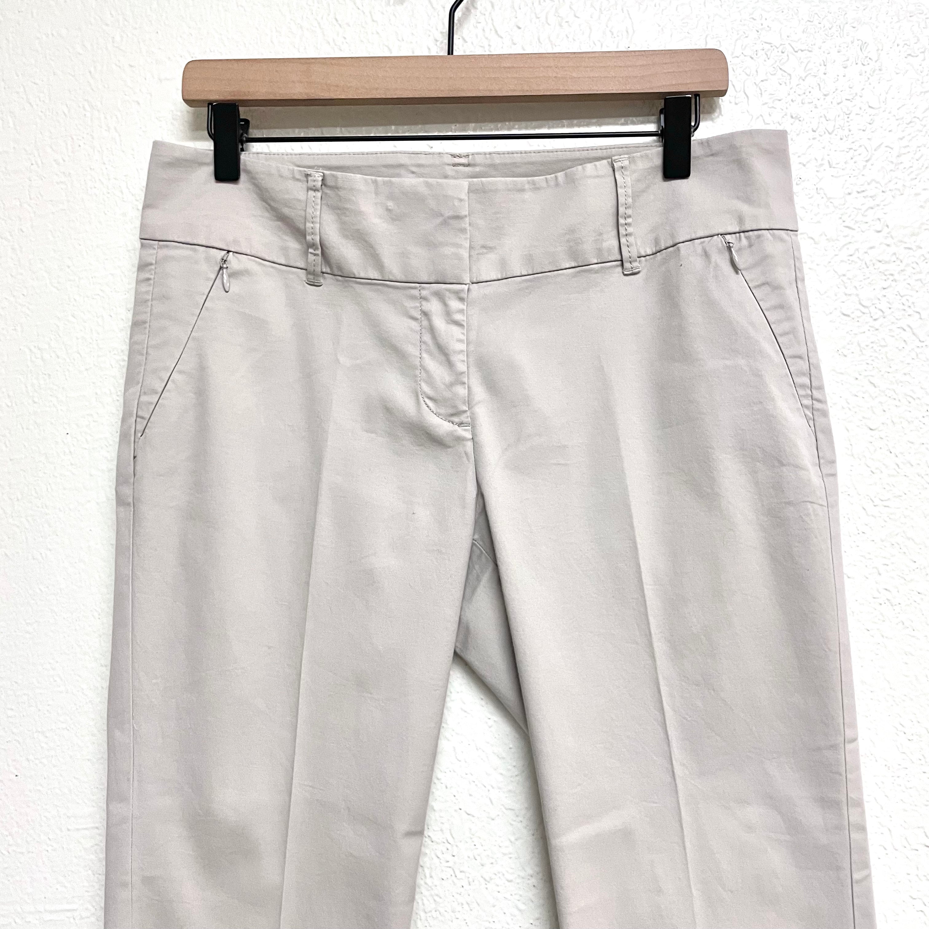 Khaki Cropped Dress Pants