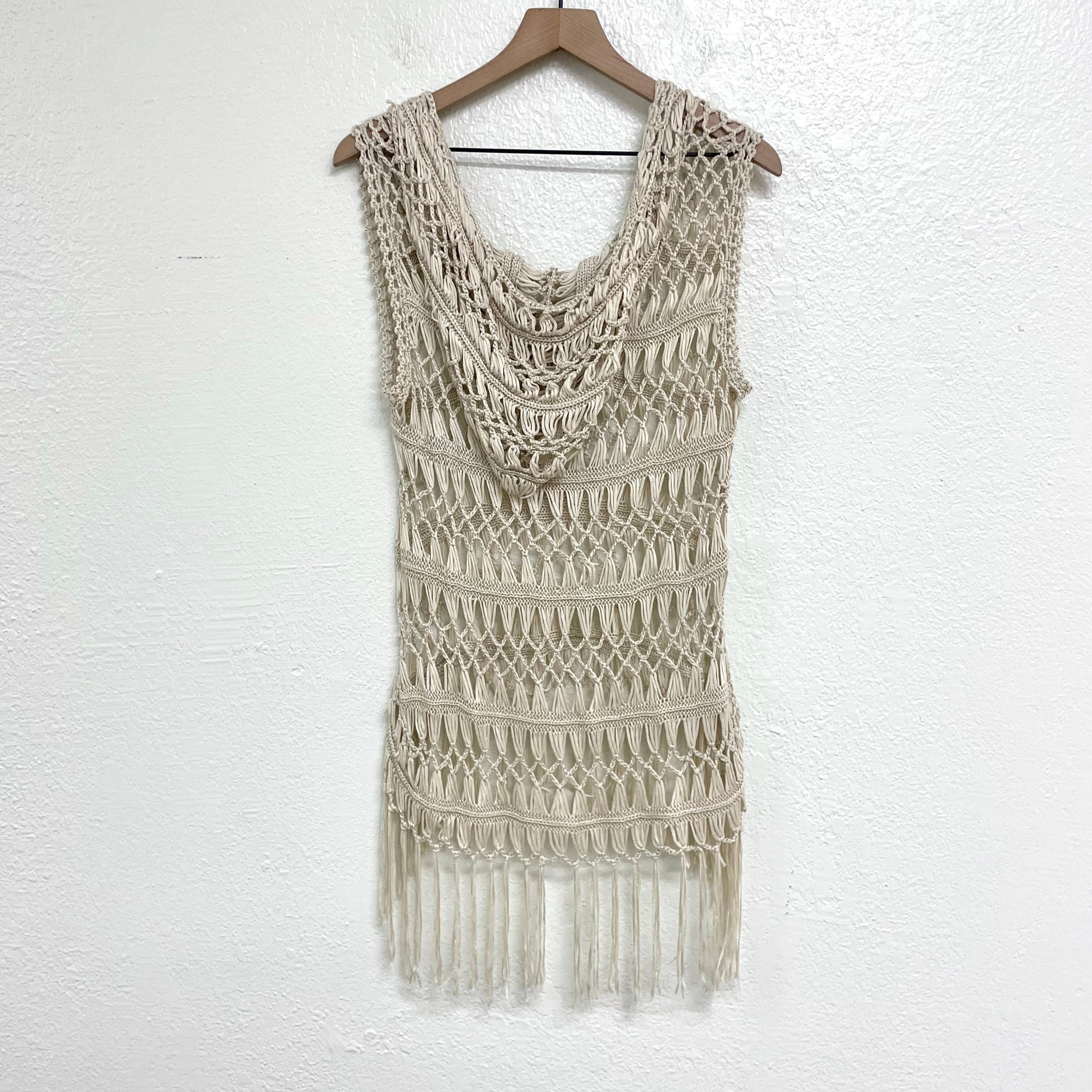 Open Knit Crochet Top