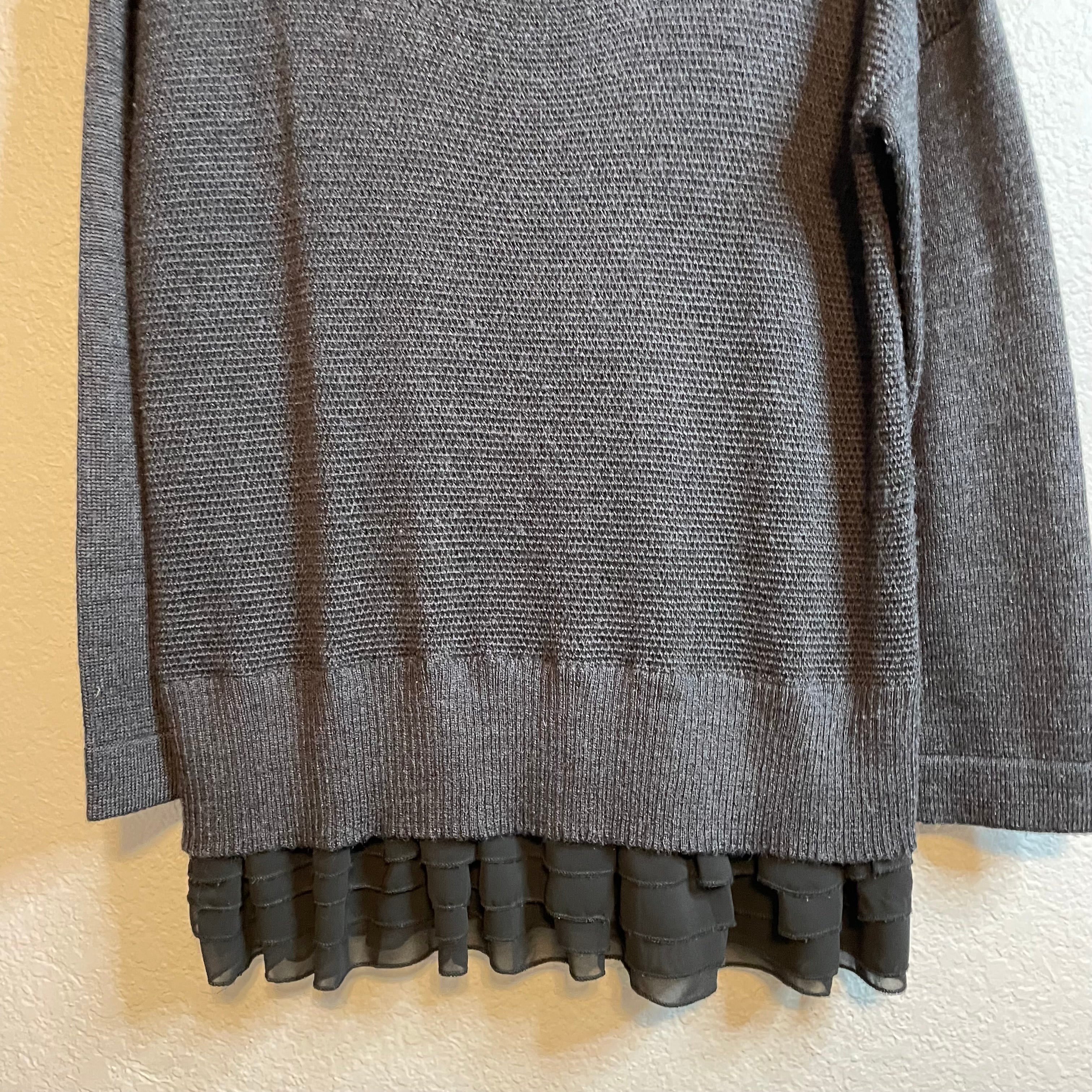 Ruffle Hem Tunic Sweater