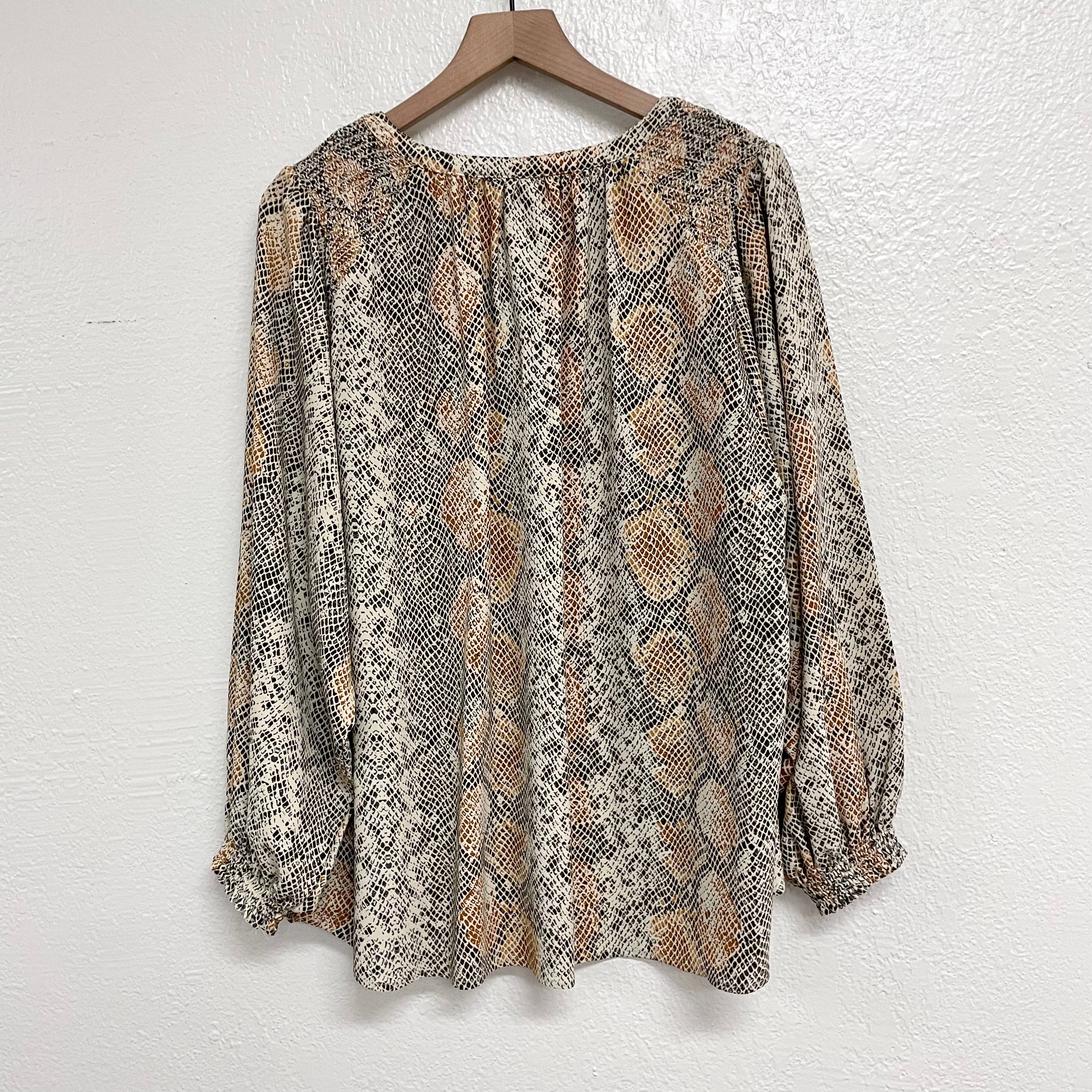 Snakeskin Print Blouse