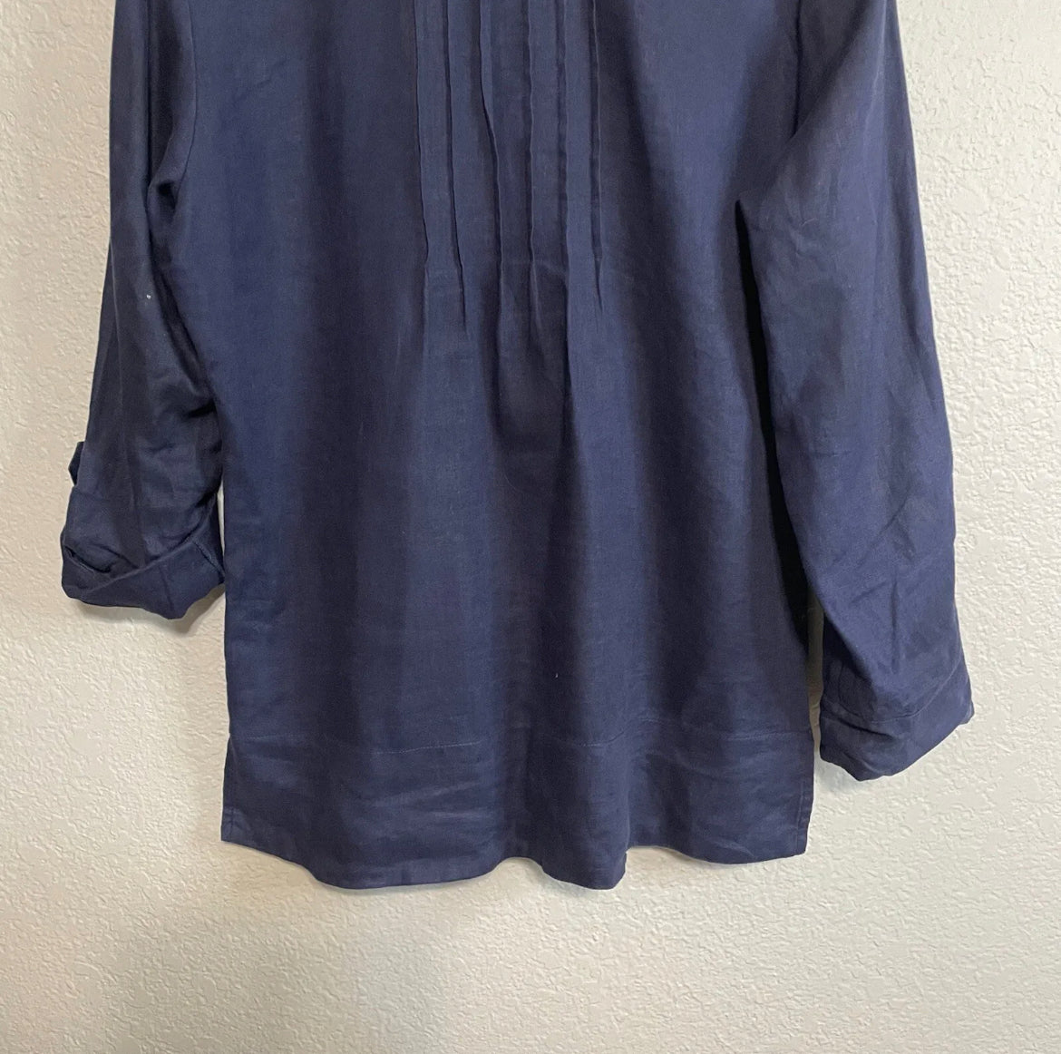 Linen 1/4 Button Top