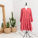 Tiered Long Sleeve Dress-1