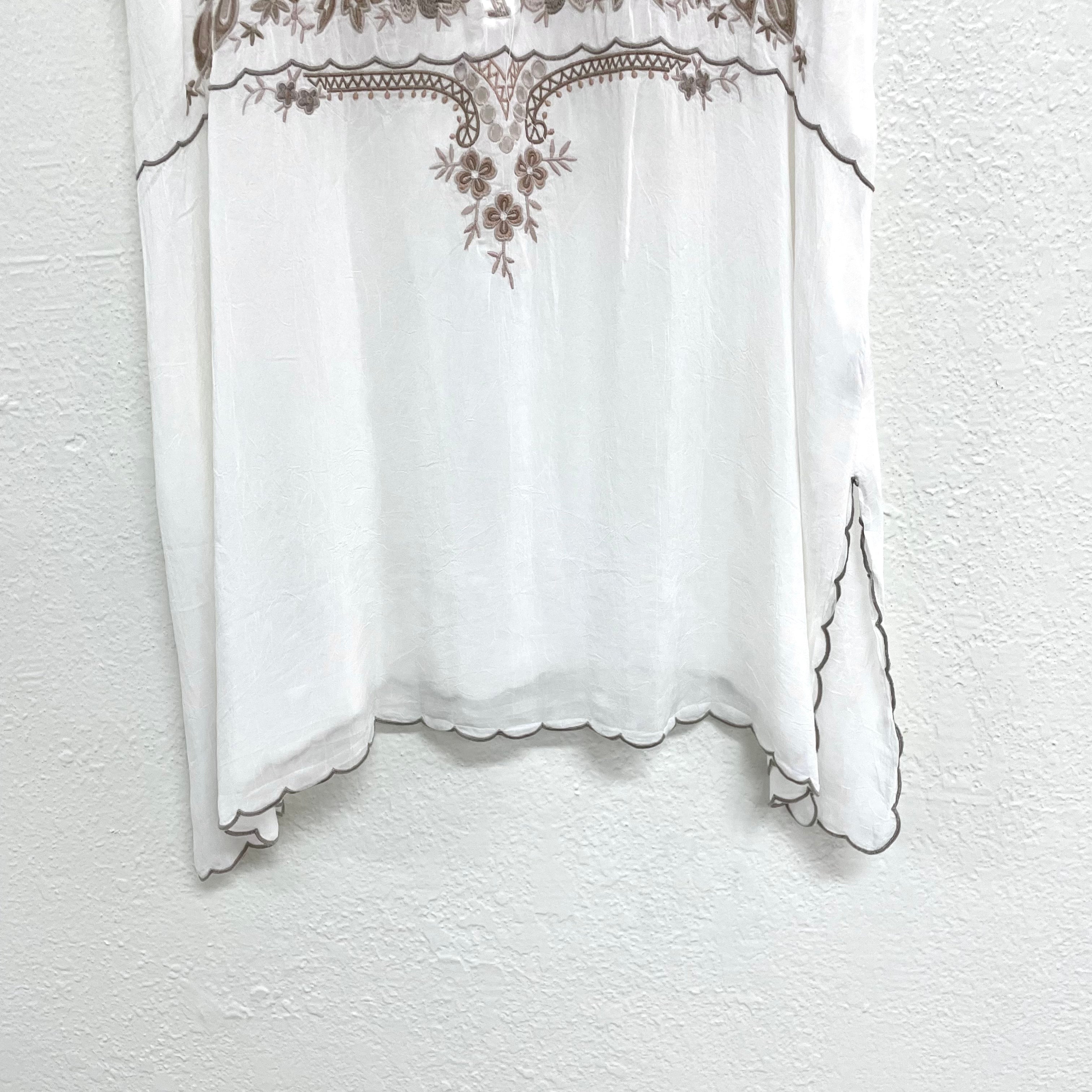 Eyelet Floral Embroidered Top